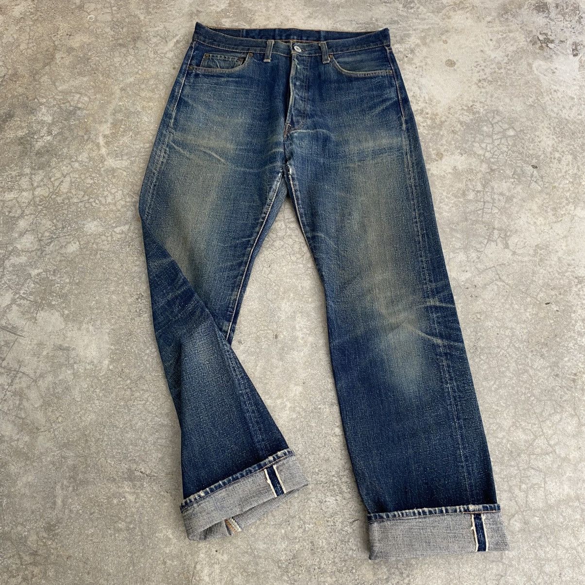 Denime Vintage 90’s Denime Japan Faded Blue Selvedge Jeans Size US 32 / EU 48 - 1 Thumbnail