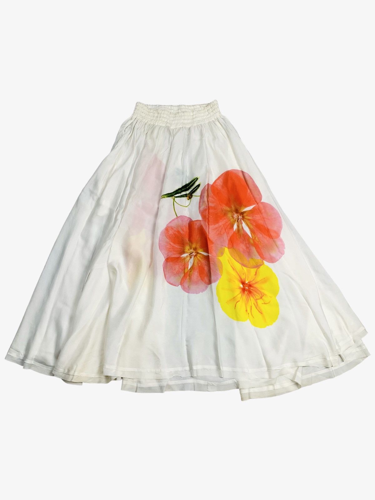 Yohji Yamamoto Y’S Yohji Yamamoto - Flower Flowy Ruffle Skirt Size 29" - 1 Thumbnail
