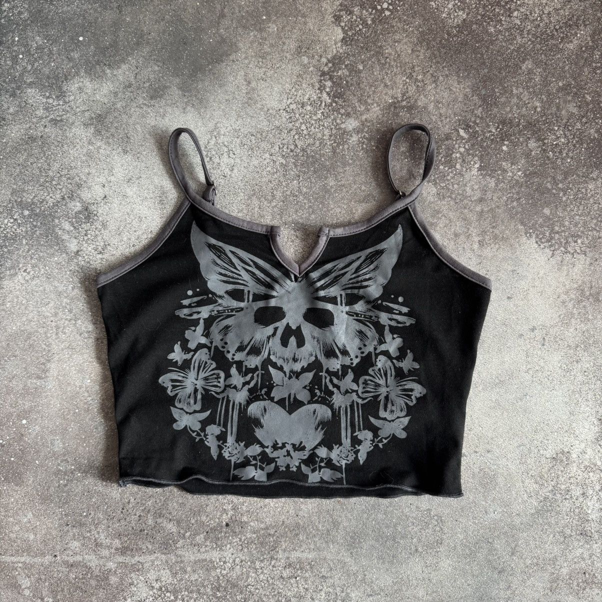 Hysteric Glamour Amazing Vintage Y2K Gothic Punk Rave Crop Top Size XS / US 0-2 / IT 36-38 - 1 Thumbnail