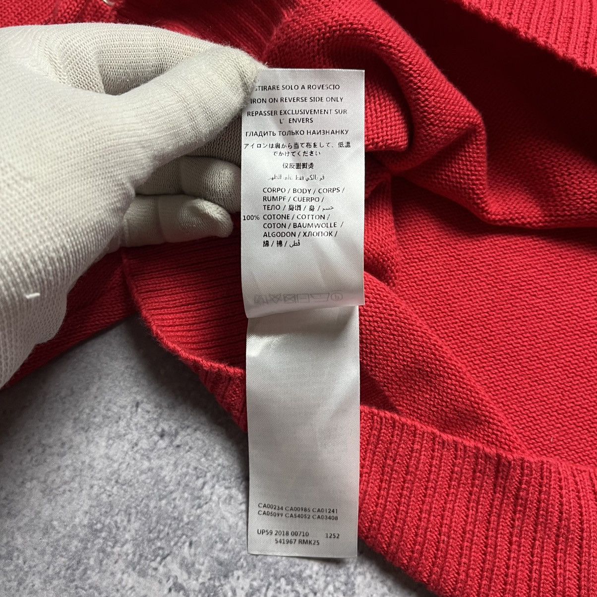 Alexander McQueen Alexander McQueen MCQ Knitted Red Sweater V-Neck Luxury Size XS / US 0-2 / IT 36-38 - 7 Thumbnail