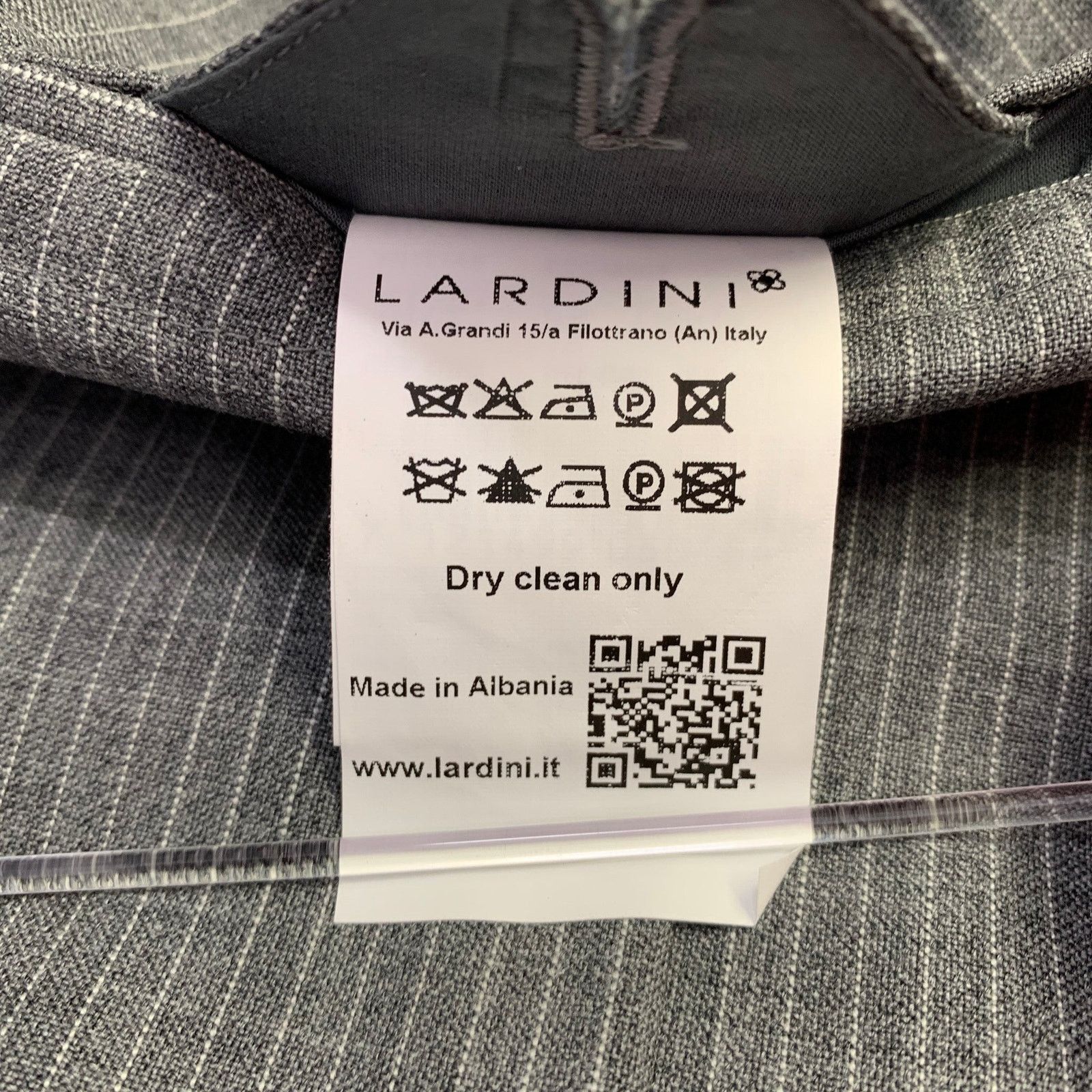 Lardini Size 38 Grey White Stripe Wool Notch Lapel Sport Coat Size 38R - 7 Thumbnail