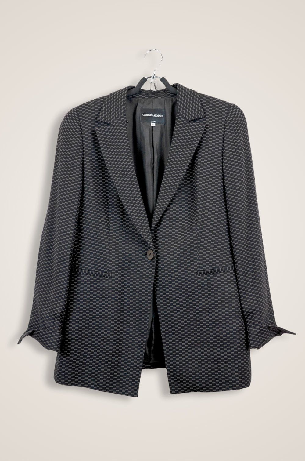 Giorgio Armani Giorgio Armani Vintage Printed Viscose Tailored Blazer M-L Size L / US 10 / IT 46 - 1 Thumbnail