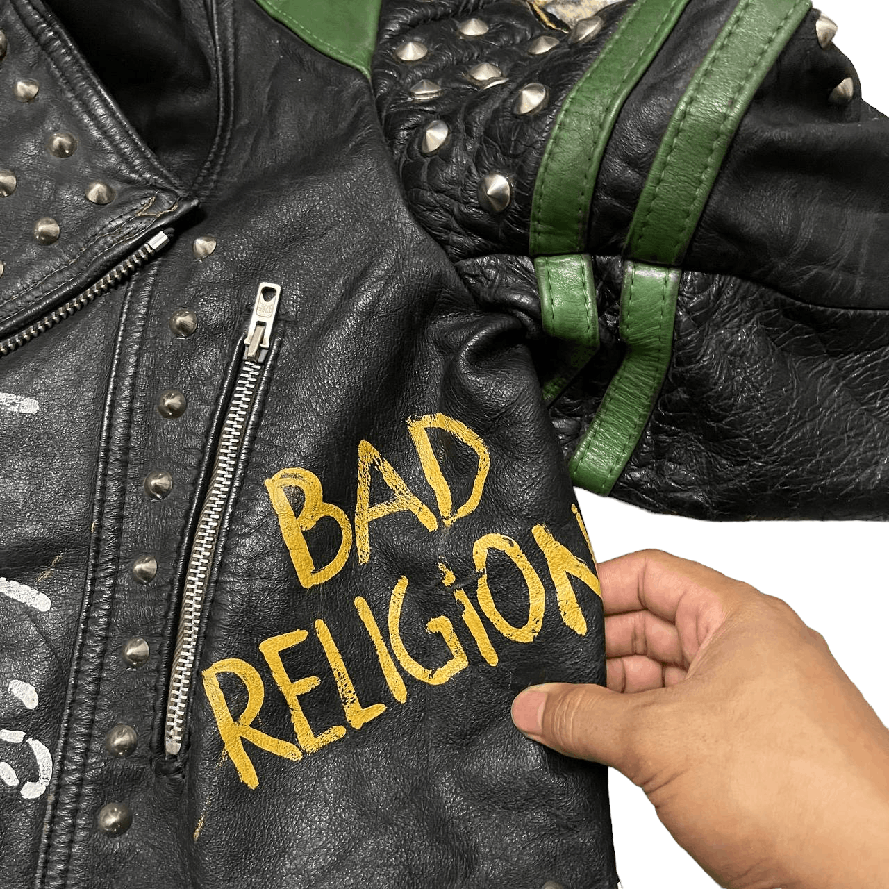 Vintage 70's Punk Rock Studded Custom Leather Jacket