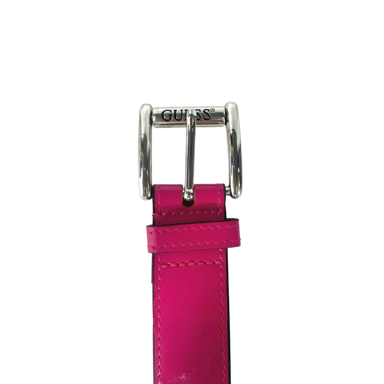 Guess Vintage Guess USA Hot Pink Logo Buckle Belt Medium Y2K Size ONE SIZE - 3 Thumbnail