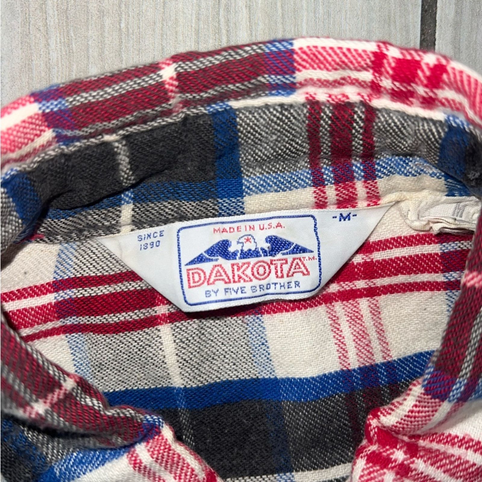 FiveBrother Five Brother Dakota Plaid pearl Button-Up Long Sleeve Size US M / EU 48-50 / 2 - 3 Thumbnail