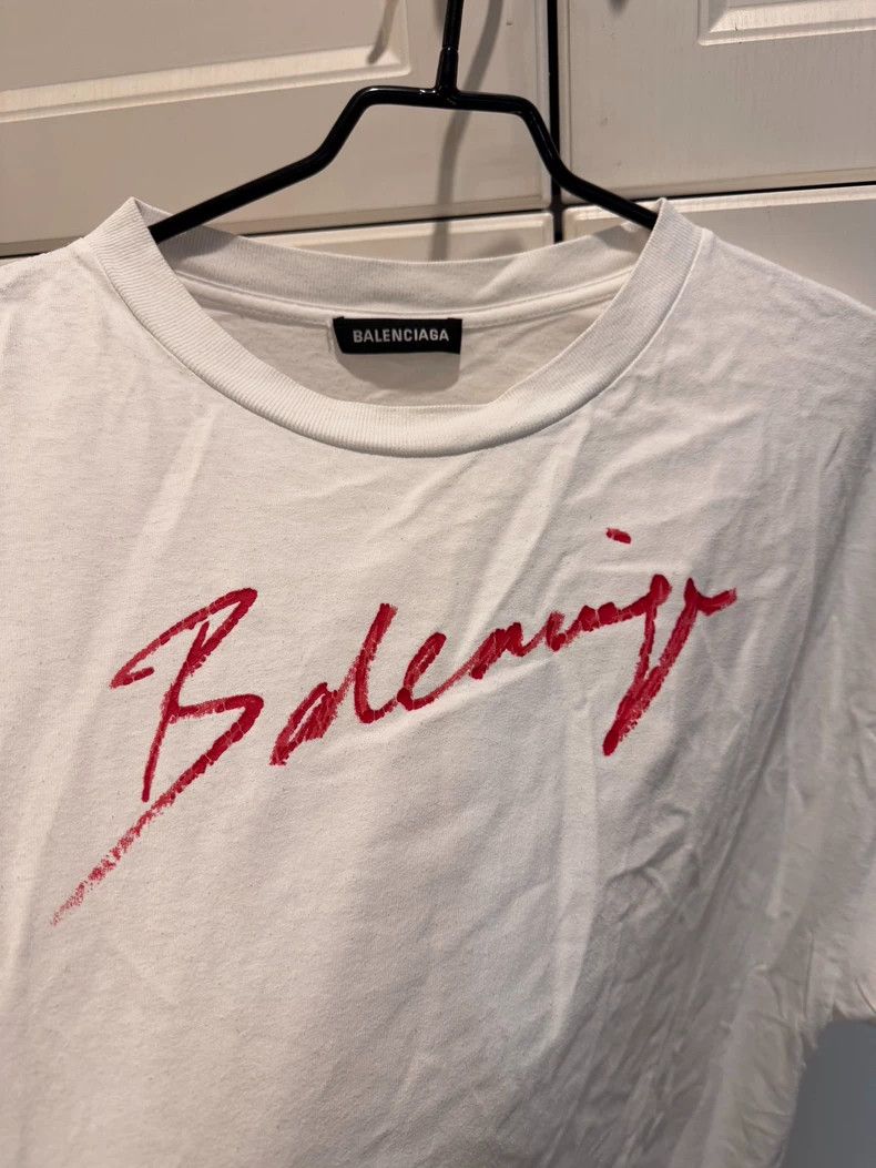Balenciaga Balenciaga Cursive Short Sleeve 2501-Nextarrow Size US XS / EU 42 / 0 - 2 Thumbnail