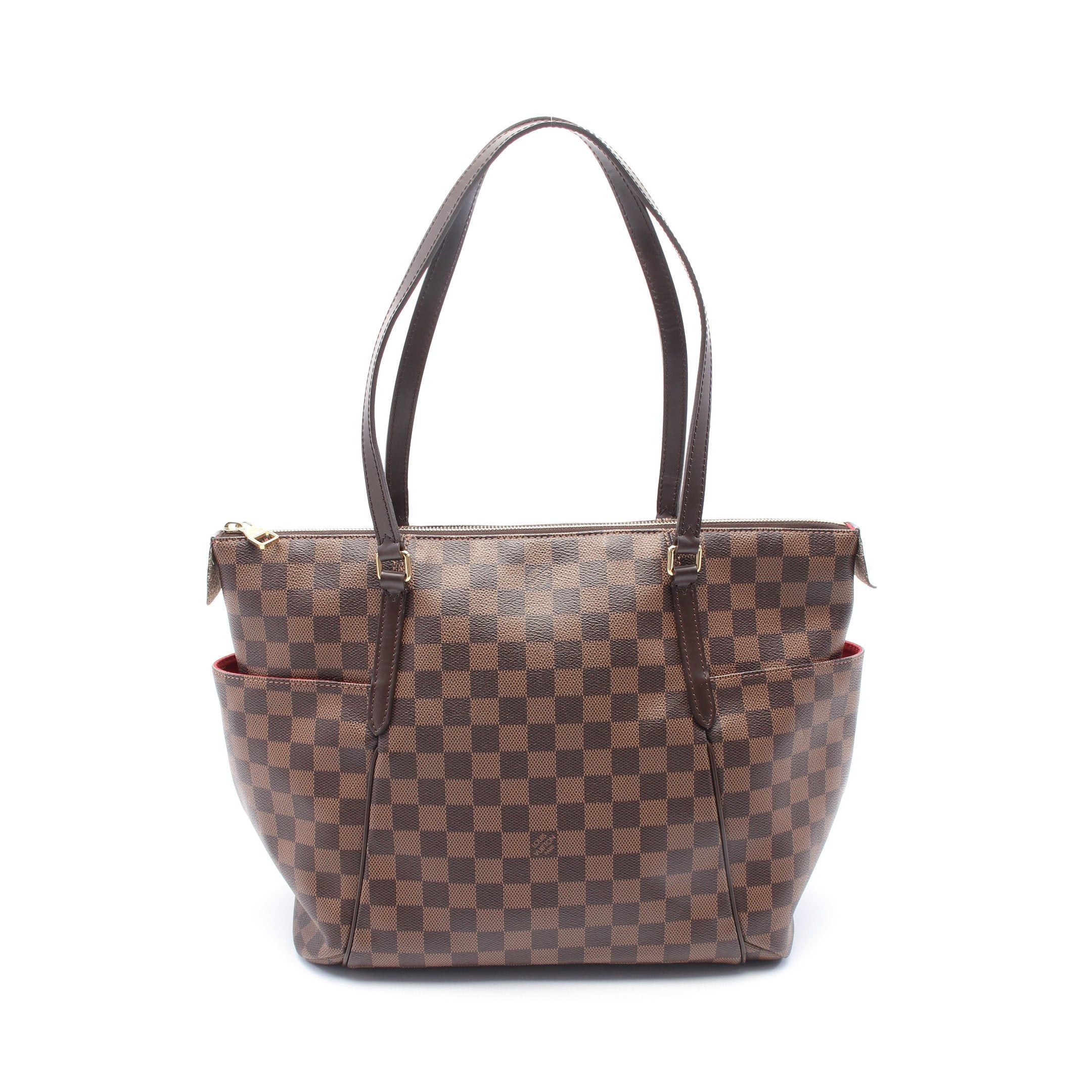 Louis Vuitton Louis Vuitton Totally Mm Damier Ebene Shoulder Bag Tote Leather Brown Size ONE SIZE - 1 Thumbnail