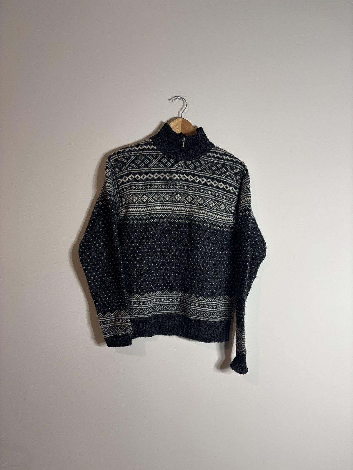 Gap Vintage GAP Shetland Wool Quarter Zip Sweater 90s Size US S / EU 44-46 / 1 - 2 Thumbnail