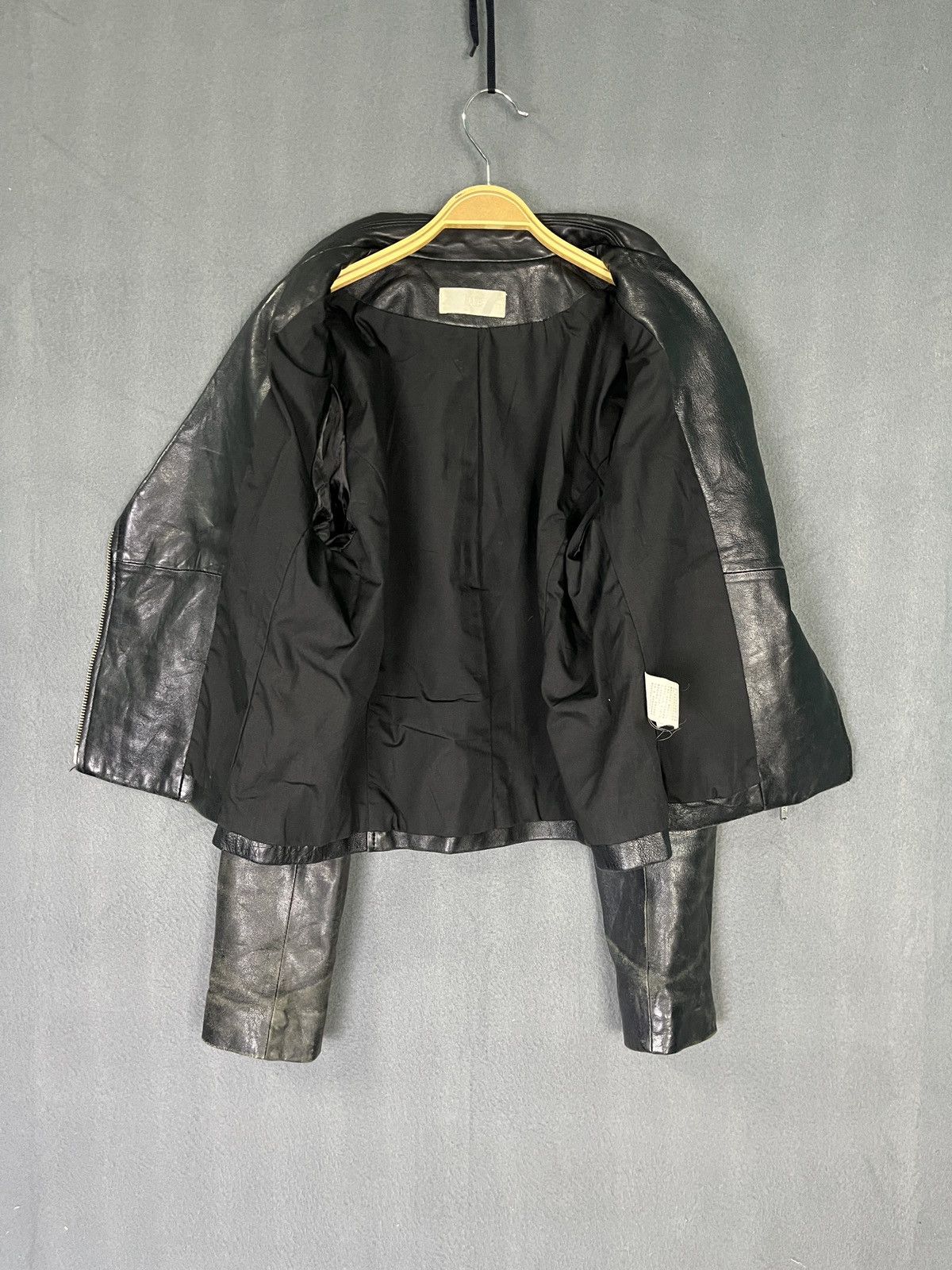 Genuine Leather × HARE × Japanese Brand Hare Lambskin Leather Cropped Bike Jacket Size S / US 4 / IT 40 - 7 Thumbnail