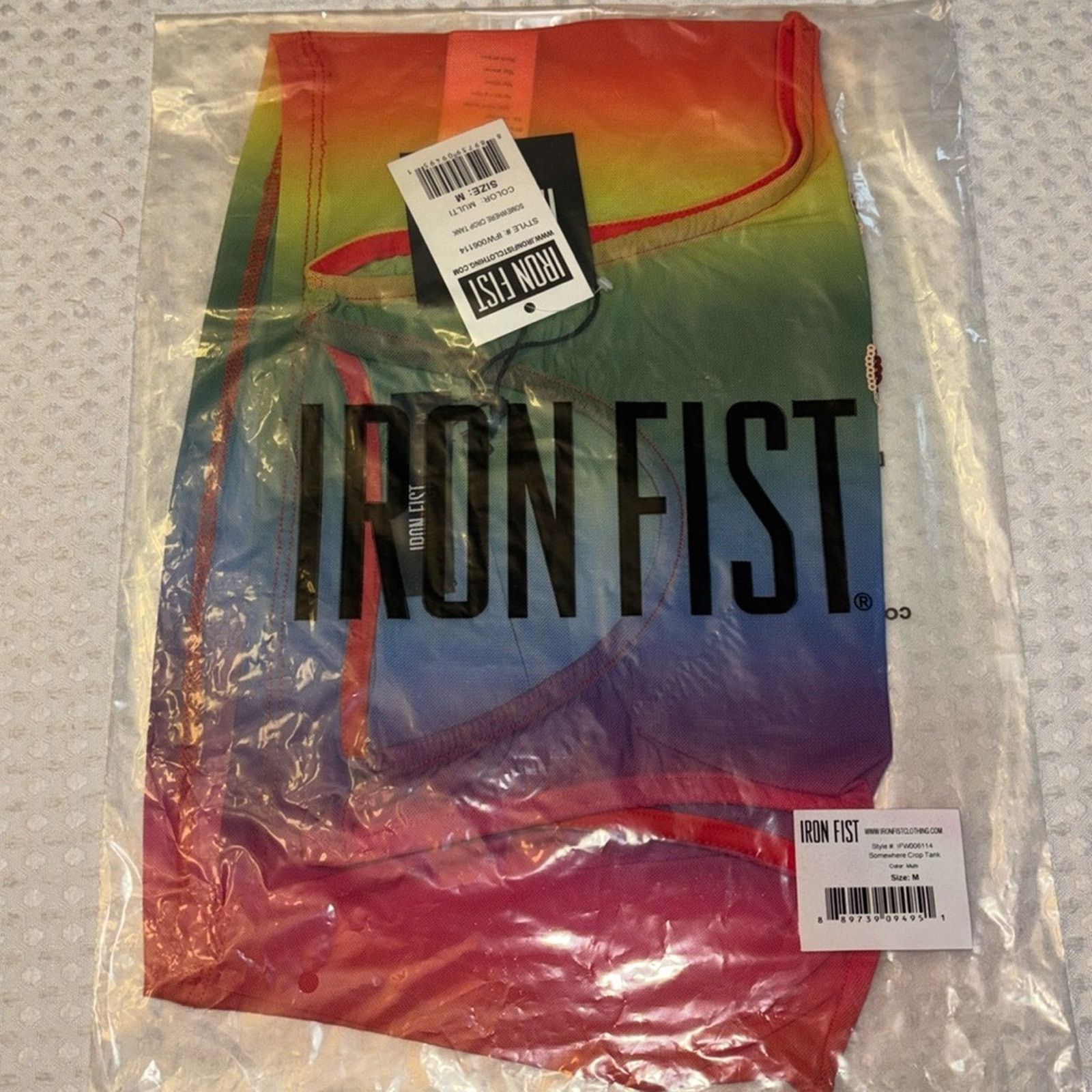 Iron Fist Iron Fist SOMEWHERE Rainbow Sequin Heart Sheer Crop Tank Top Size M / US 6-8 / IT 42-44 - 12 Thumbnail