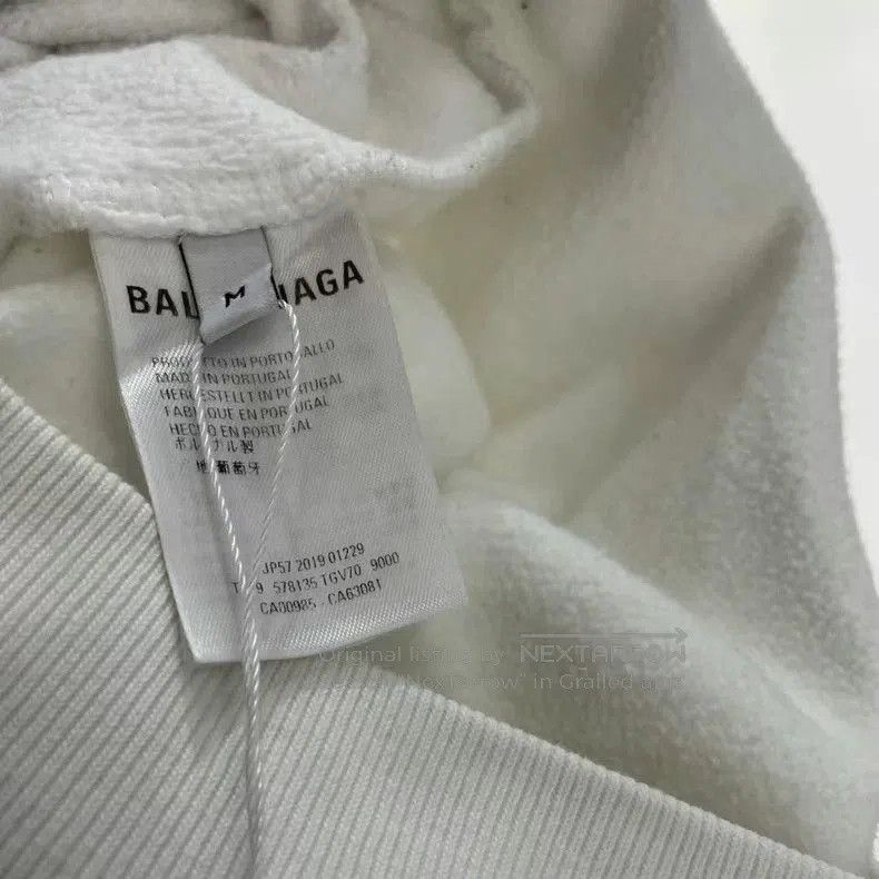 Balenciaga Balenciaga White Crown Print Hoodie. Size US M / EU 48-50 / 2 - 4 Thumbnail