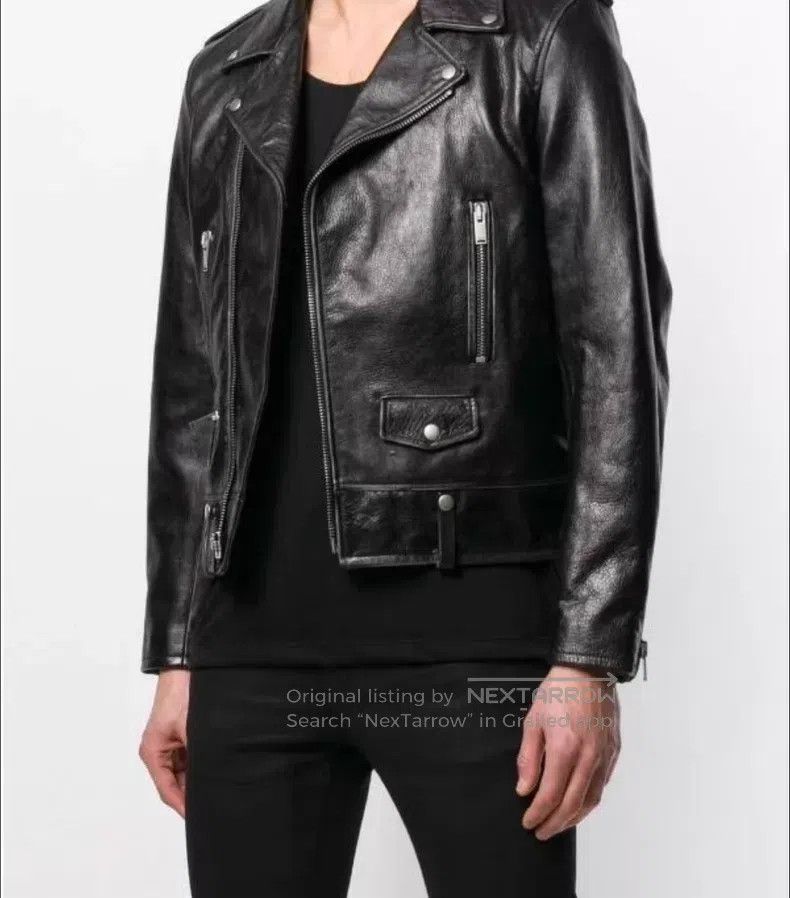 Saint Laurent Paris Saint Laurent Paris Black Leather Biker Jacket i Size US M / EU 48-50 / 2 - 7 Thumbnail