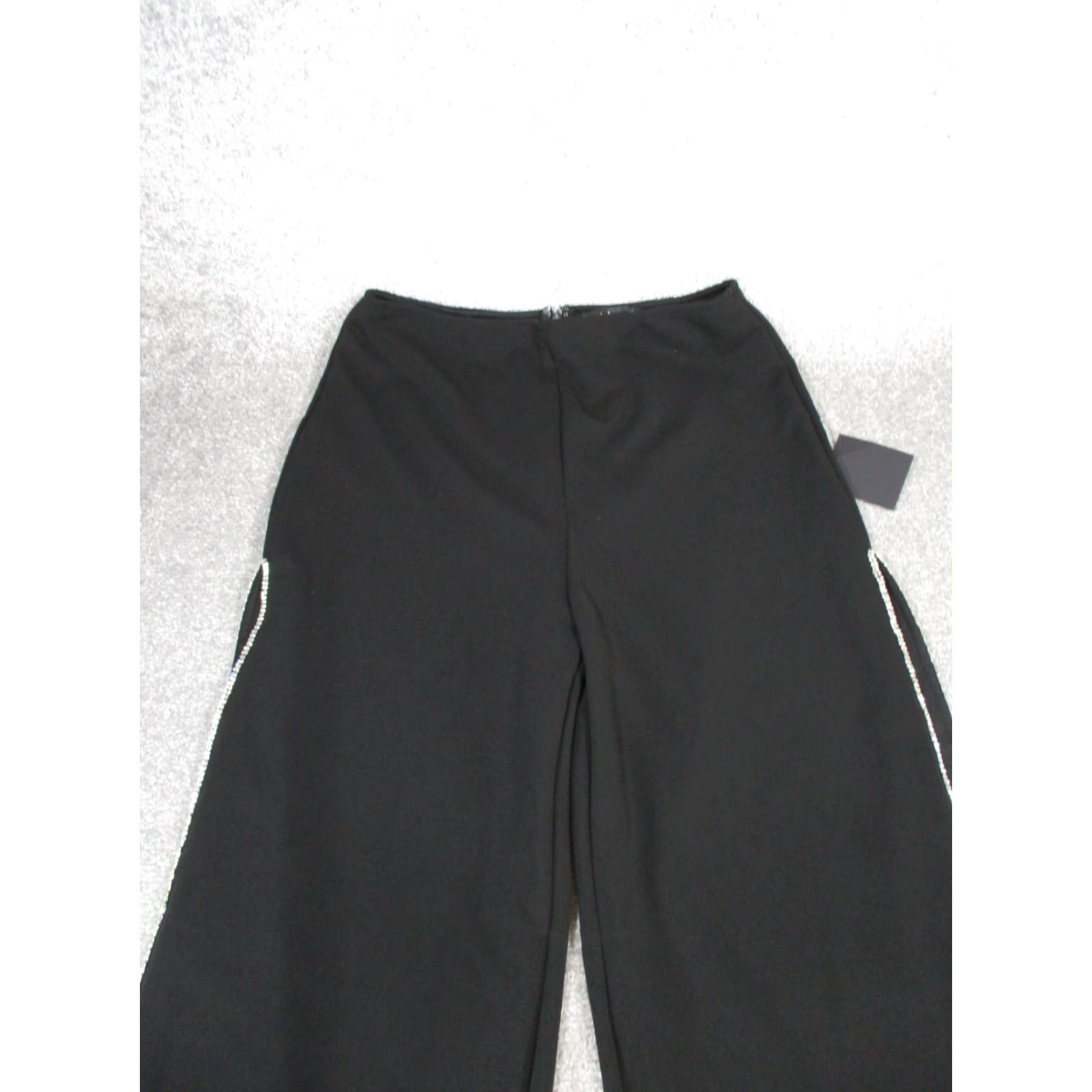 Lulus Lulus Pants Womens XL Black Wide-Leg Studded Trim NEW Size 40" / US 18 - 2 Thumbnail