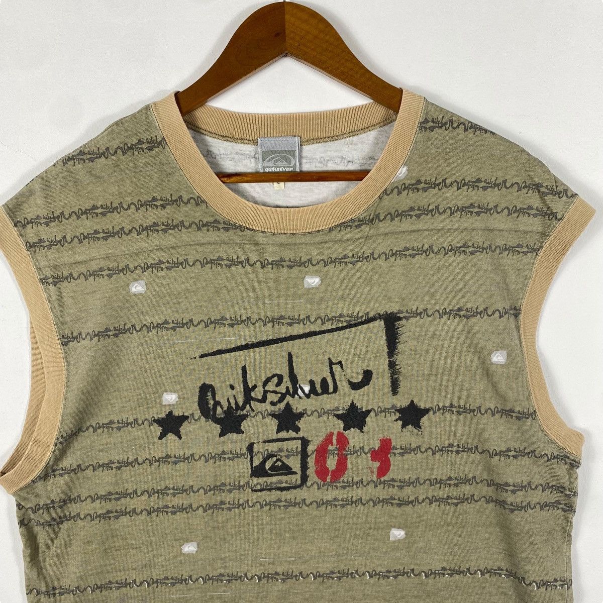 Quiksilver Vintage 00's QUIKSILVER JAPAN Full Print Sleeveless Tank Top Size US L / EU 52-54 / 3 - 2 Thumbnail