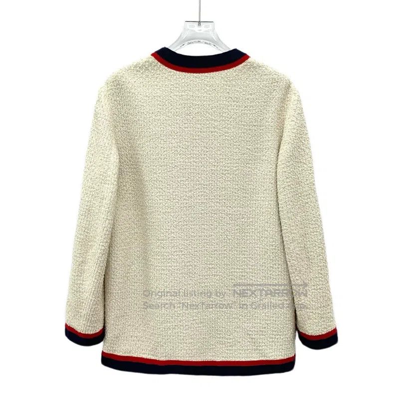 Gucci Gucci Beige diamond-inlaid cotton round neck single-breast Size XS / US 0-2 / IT 36-38 - 2 Thumbnail