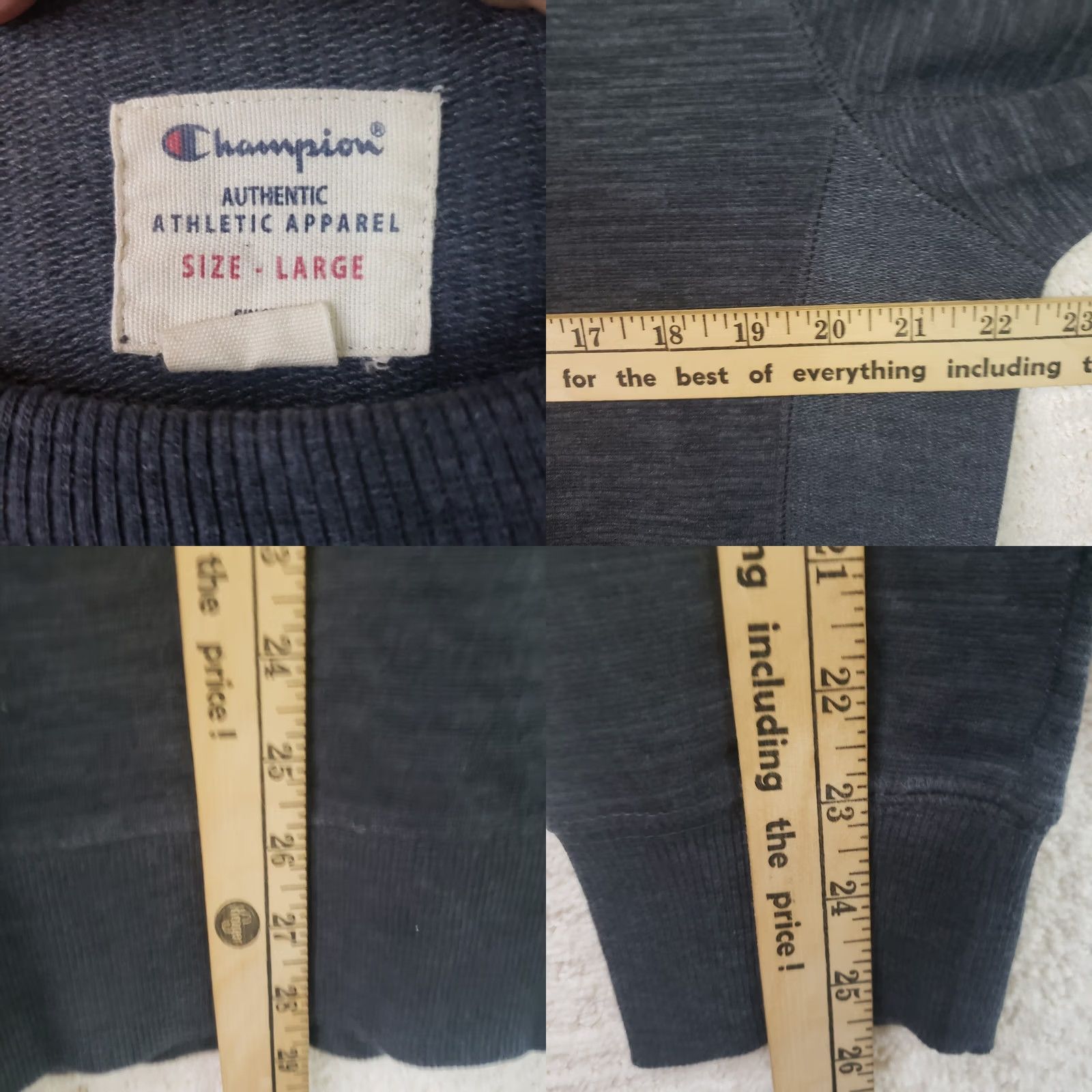 Champion Champion Gray Sweatshirt Long Sleeve Men L Pullover Size US L / EU 52-54 / 3 - 9 Thumbnail
