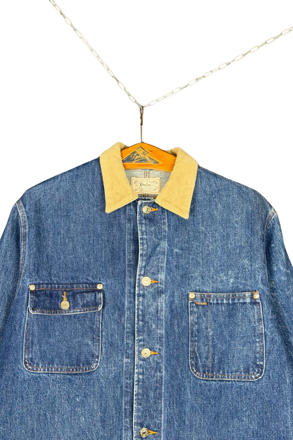 Polo Ralph Lauren Vintage Polo Ralph Lauren Denim Chore Jacket FW91 Workwear Size US S / EU 44-46 / 1 - 5 Thumbnail