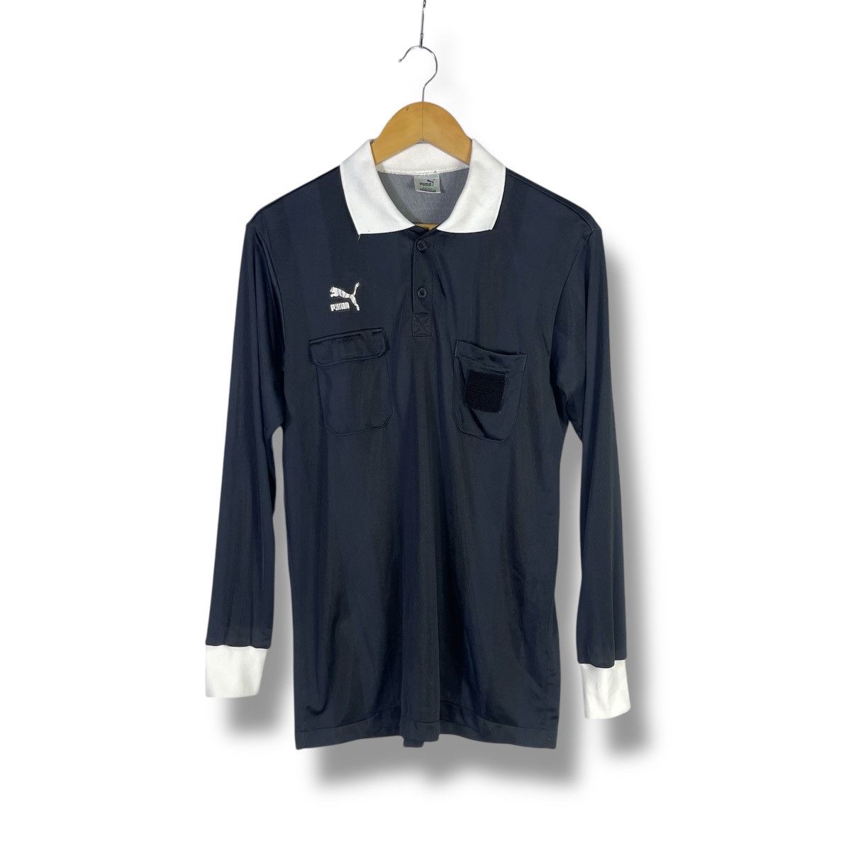 Puma × Vintage Vintage 90s Puma Japan Pocket L/S Jersey Shirt Size US M / EU 48-50 / 2 - 1 Thumbnail
