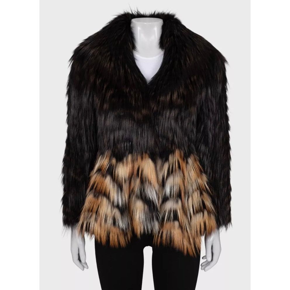 Blumarine Brown Fox Fur Coat Size 40 / S