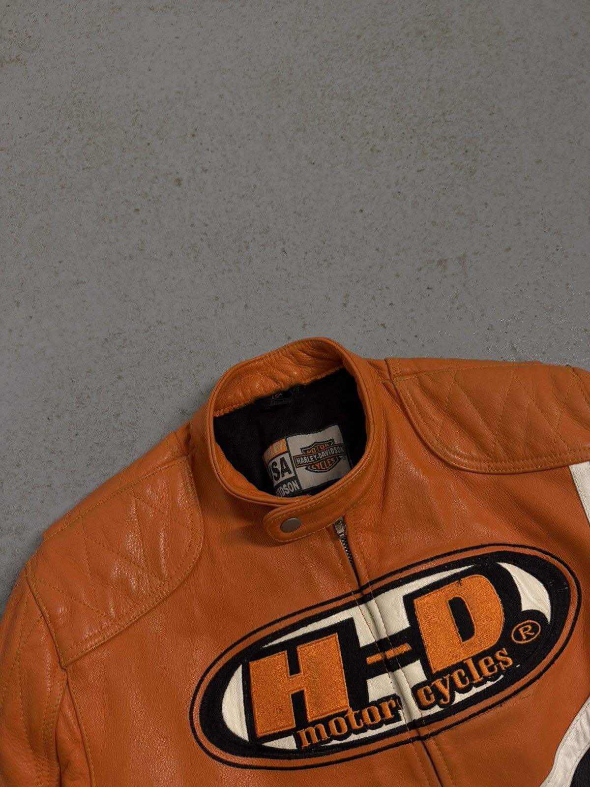 Harley Davidson Vintage Harley-Davidson Embroidered Logo Leather Jacket Size US S / EU 44-46 / 1 - 6 Thumbnail
