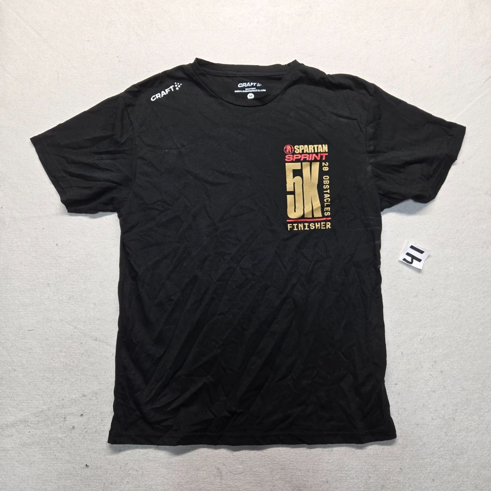 Vintage SPARTAN Shirt Mens T-Shirt Black Breathable Polyester Activewear 2010s 90s Sports Graphic Print Crew Neck Medium Size US M / EU 48-50 / 2 - 2 Thumbnail