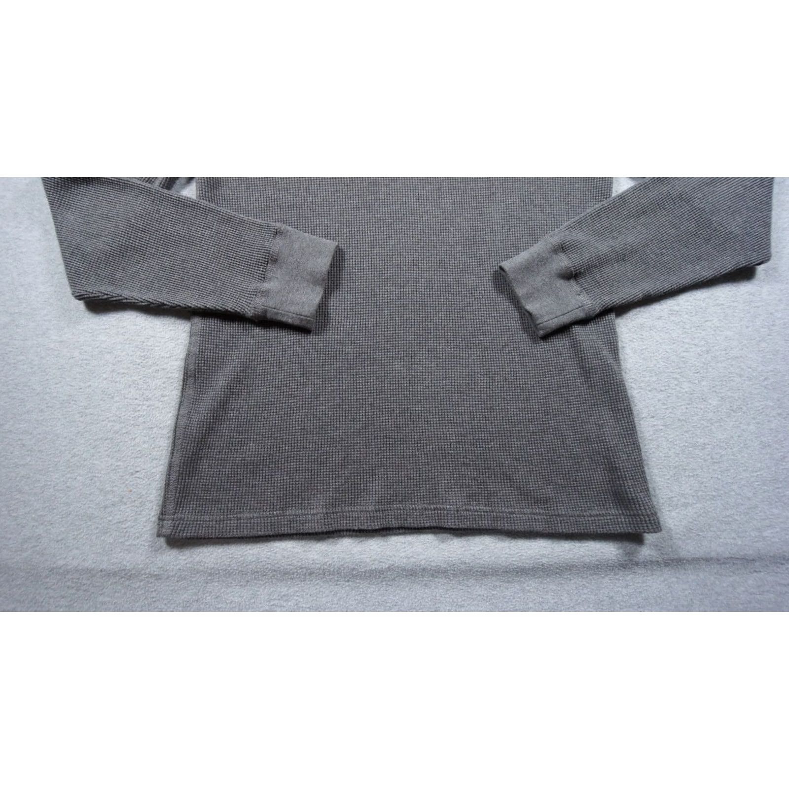 J.Crew JCrew Shirt Mens Large Gray Henley Long Sleeve Waffle Knit Thermal Outdoors Size US L / EU 52-54 / 3 - 3 Thumbnail