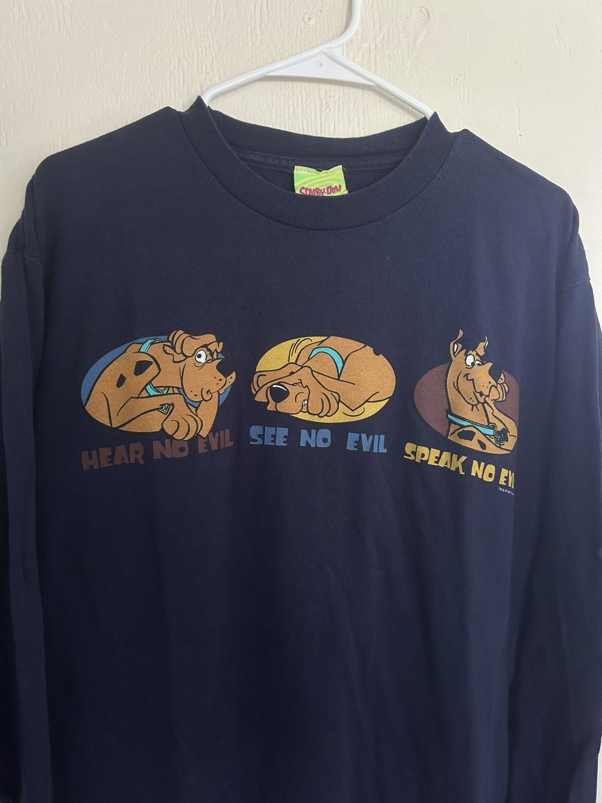 Vintage ‘97 Scooby Doo Hear See Speak No Evil Graphic Longsleeve Size US L / EU 52-54 / 3 - 2 Thumbnail