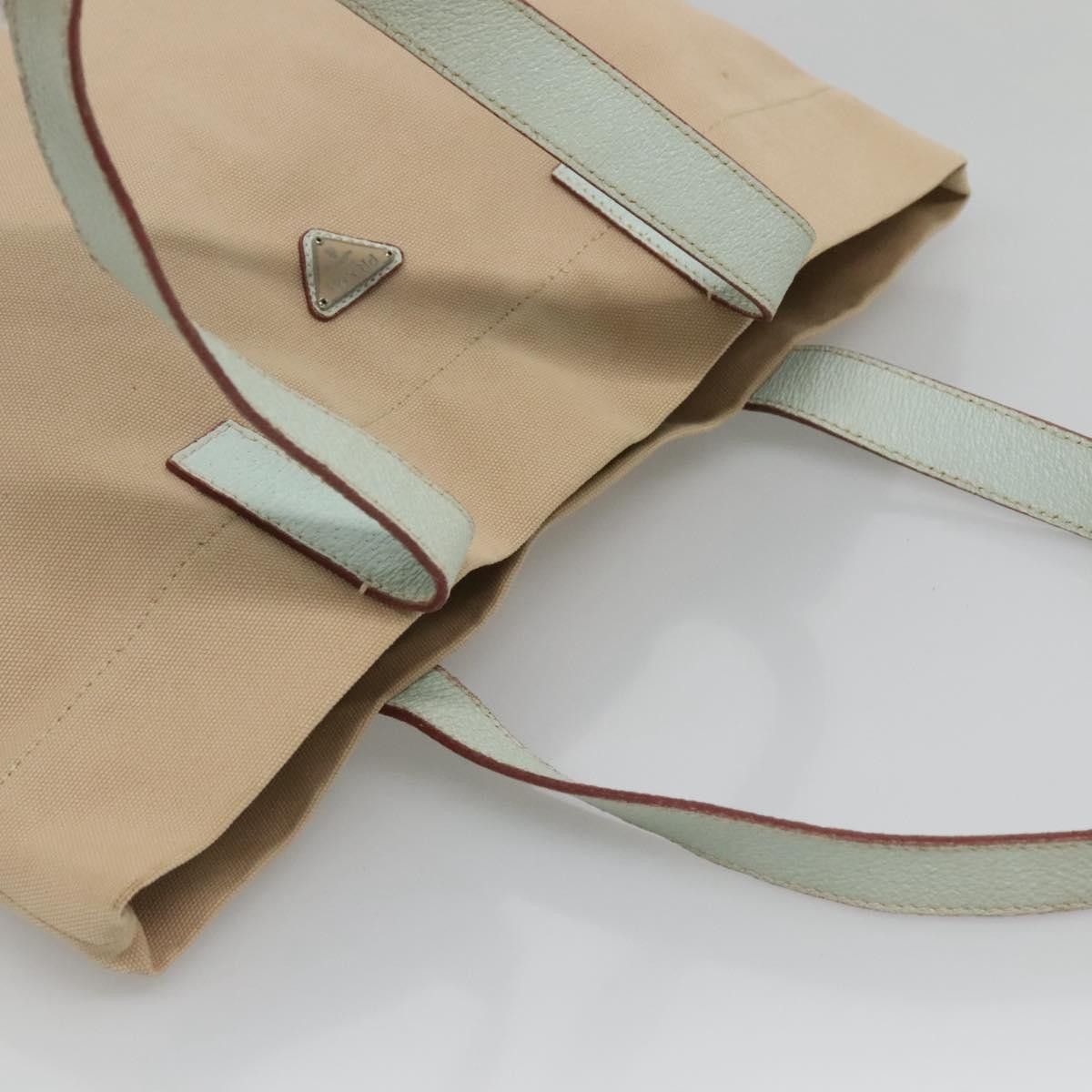 Prada PRADA Tote Bag Canvas Beige Silver Size ONE SIZE - 6 Thumbnail