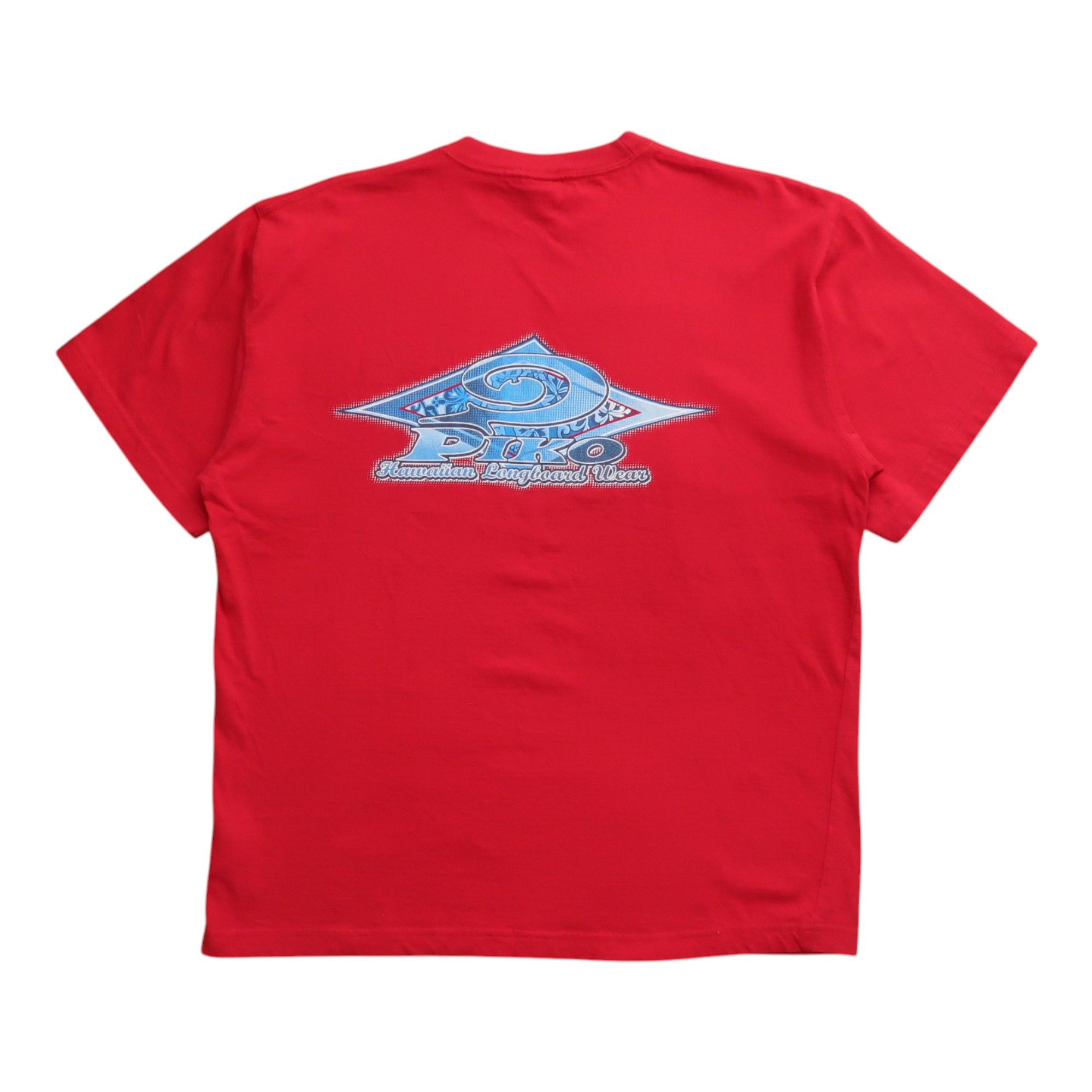 Japanese Brand 2000s Sun Surf by Piko Surf Red White T-Shirt Size US M / EU 48-50 / 2 - 2 Thumbnail