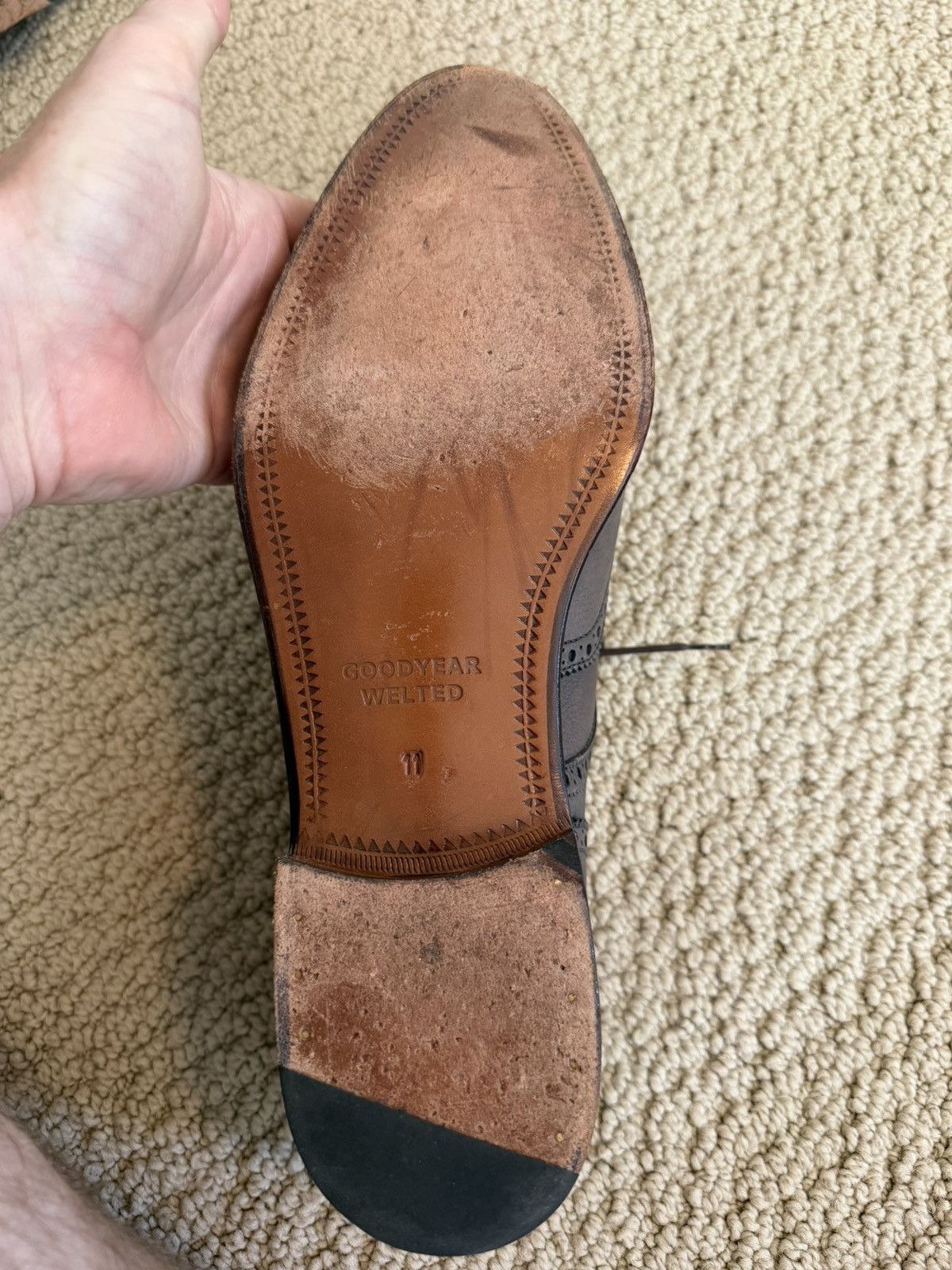 Carmina Carmina Gray Wingtip Sz 11 (fits like 11.5 US) Size US 11.5 / EU 44-45 - 7 Thumbnail
