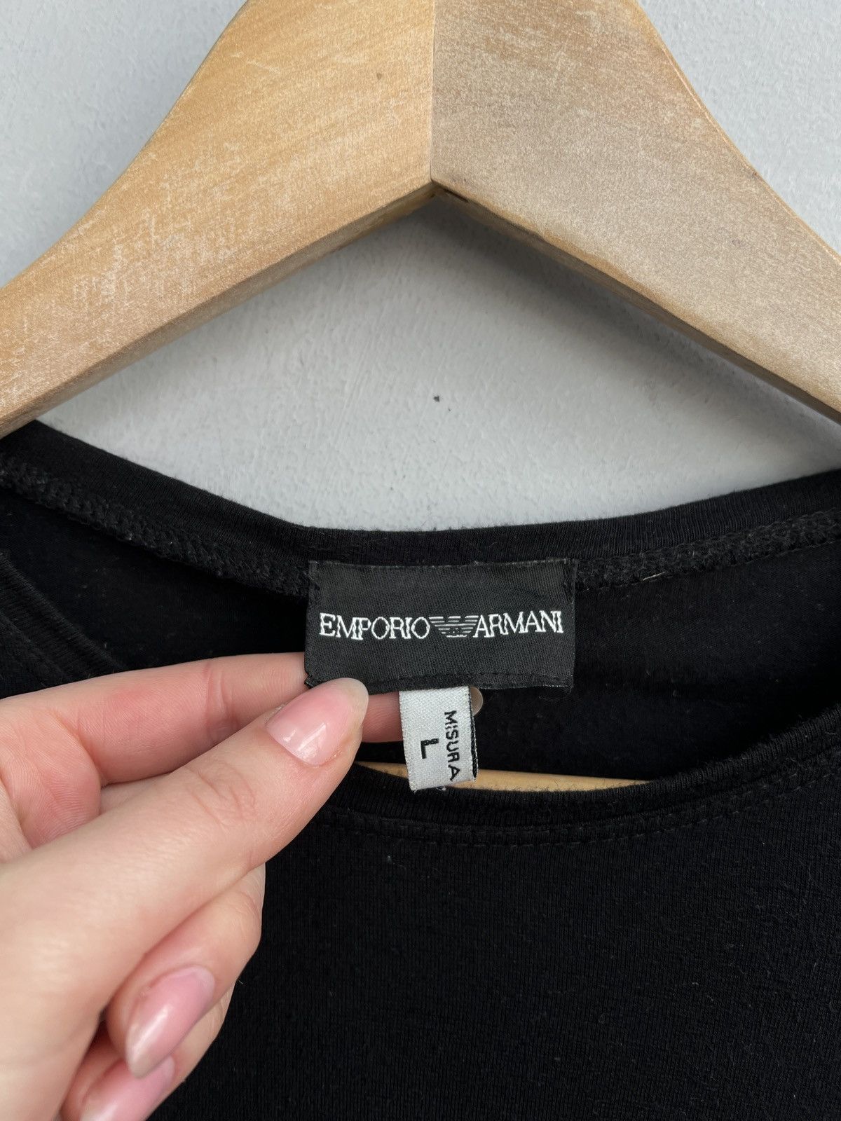 Armani Emporio Armani big logo long sleeve y2k Size US L / EU 52-54 / 3 - 3 Thumbnail