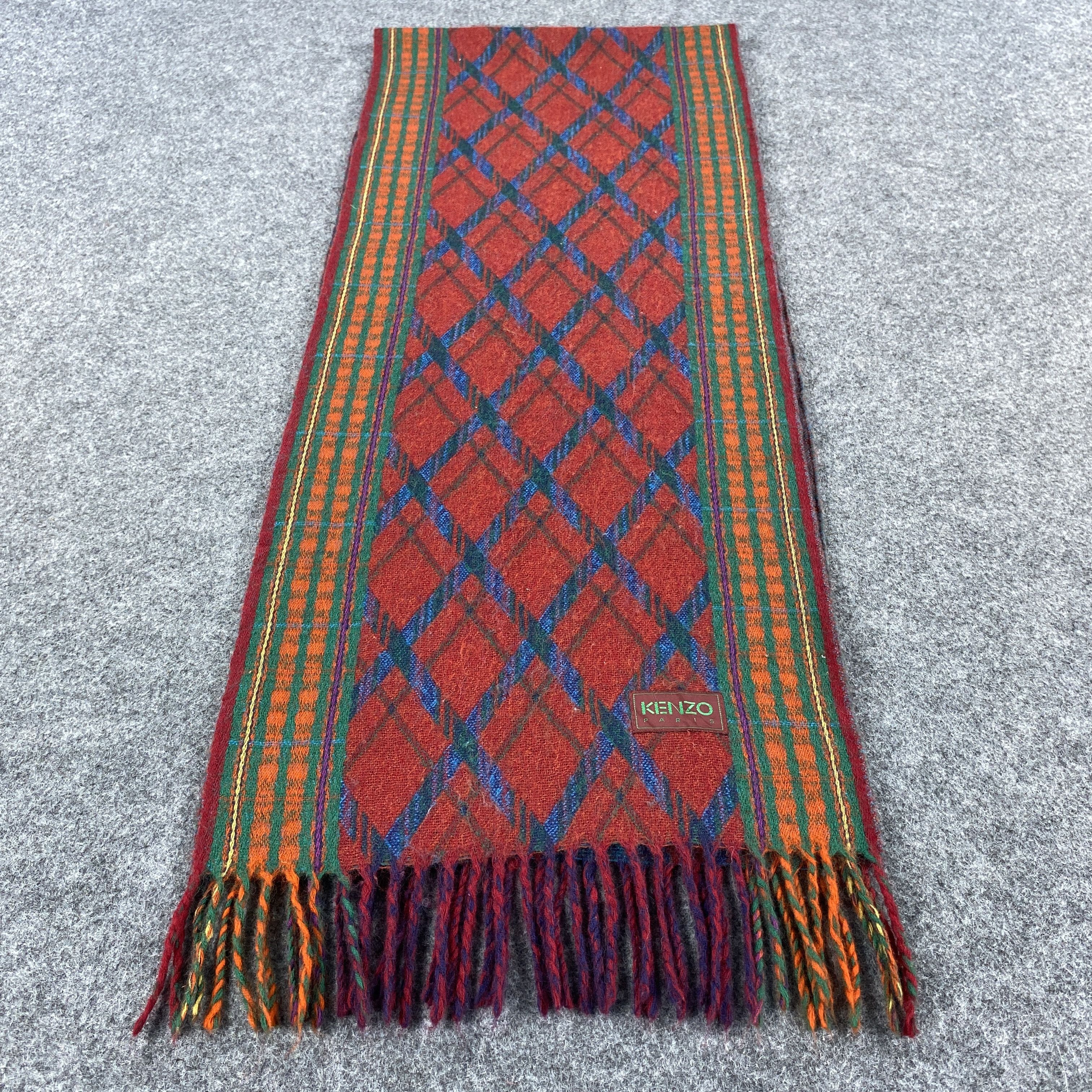 Designer × Kenzo × Vintage GF10443 Kenzo Scarf Neck Wear Muffler Nova Check Size ONE SIZE - 5 Thumbnail