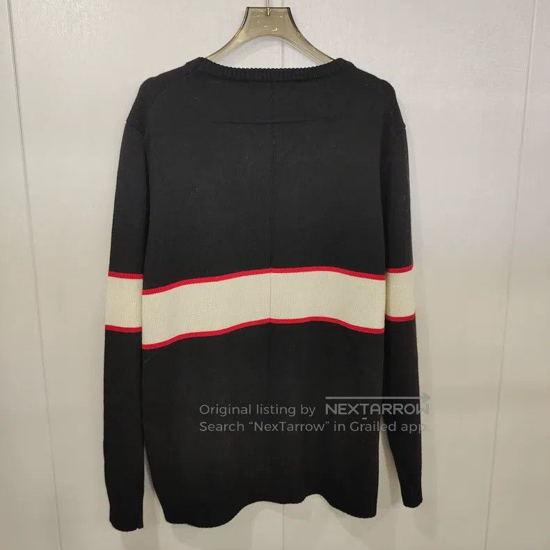 Givenchy Givenchy Black Sweater with Letter Logo Embroidered Knit Size US L / EU 52-54 / 3 - 2 Thumbnail