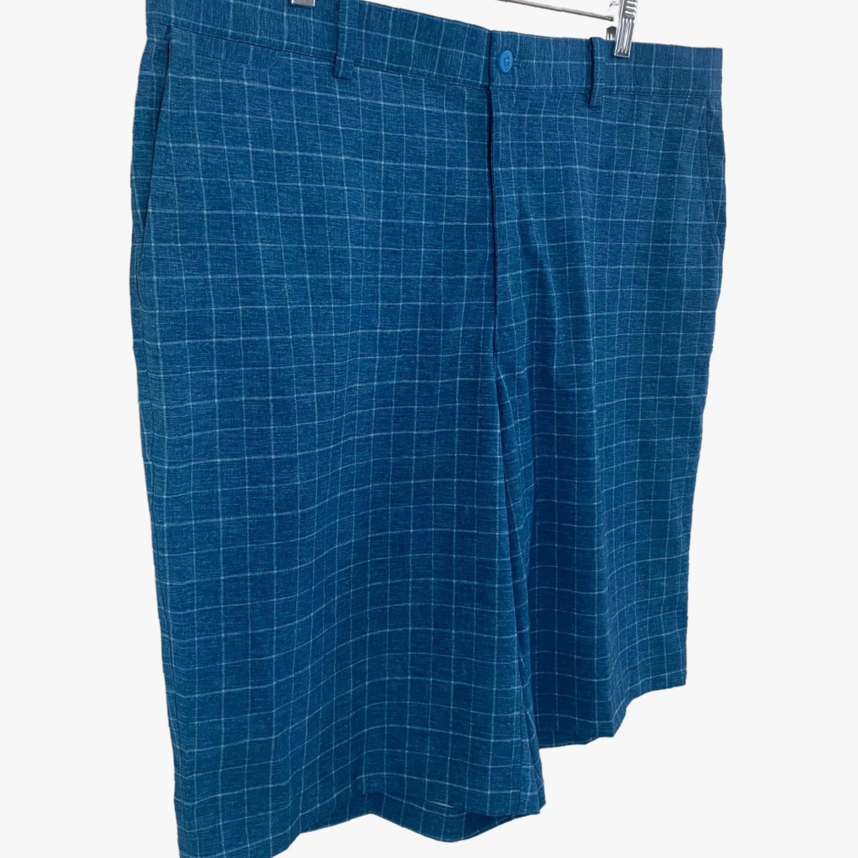 Nike Nike Golf Dri-Fit Fairway Plaid Flat-Front Shorts Blue Men 38 Athletic Stretch Size US 38 / EU 54 - 3 Thumbnail