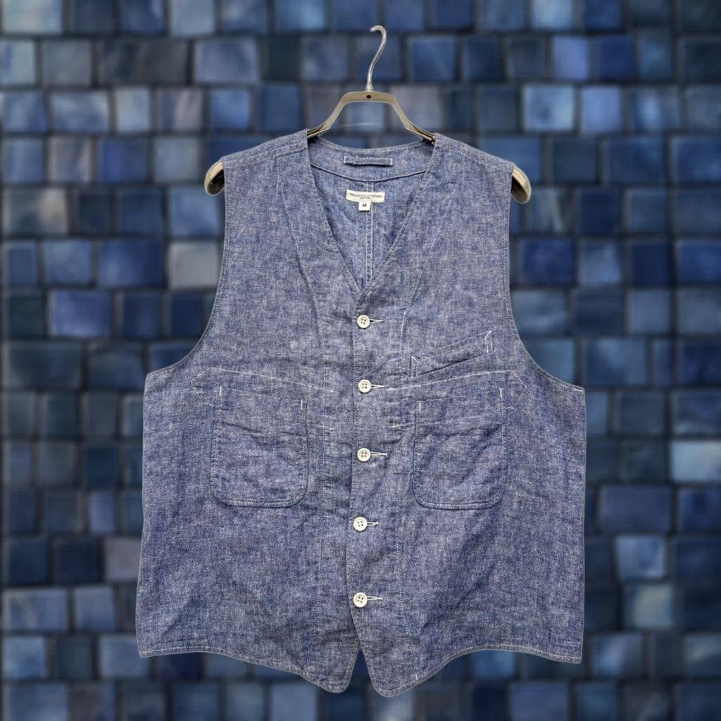 Engineered Garments ENGINEERED GARMENTS Vest MEN Indigo Linen SIZE M Size US M / EU 48-50 / 2 - 1 Thumbnail