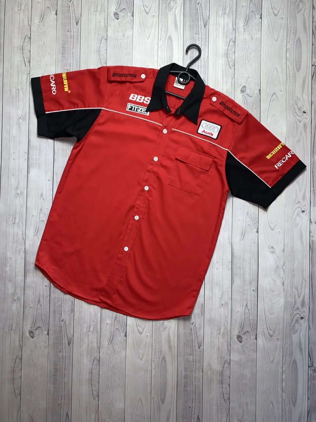 Audi Vintage Racing shirt AUDI Bridgestone size M/L Size US M / EU 48-50 / 2 - 2 Thumbnail