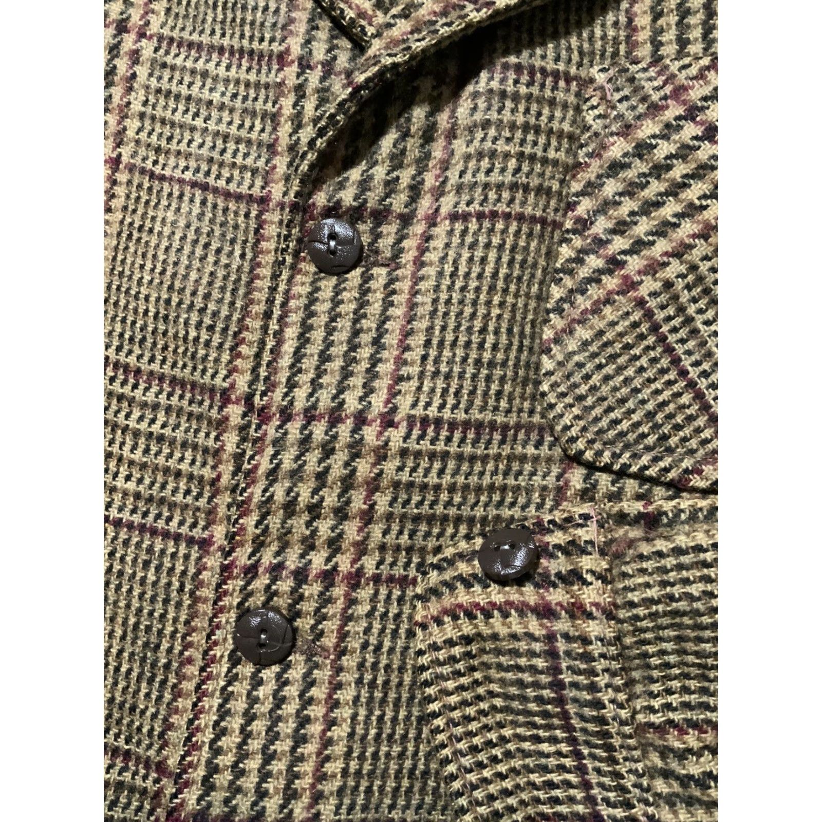 Vintage VINTAGE Mt. Jefferson Woolens Oregon Houndstooth Wool Sportscoat Jacket Sz. 40 Size US XXS / EU 40 - 7 Thumbnail