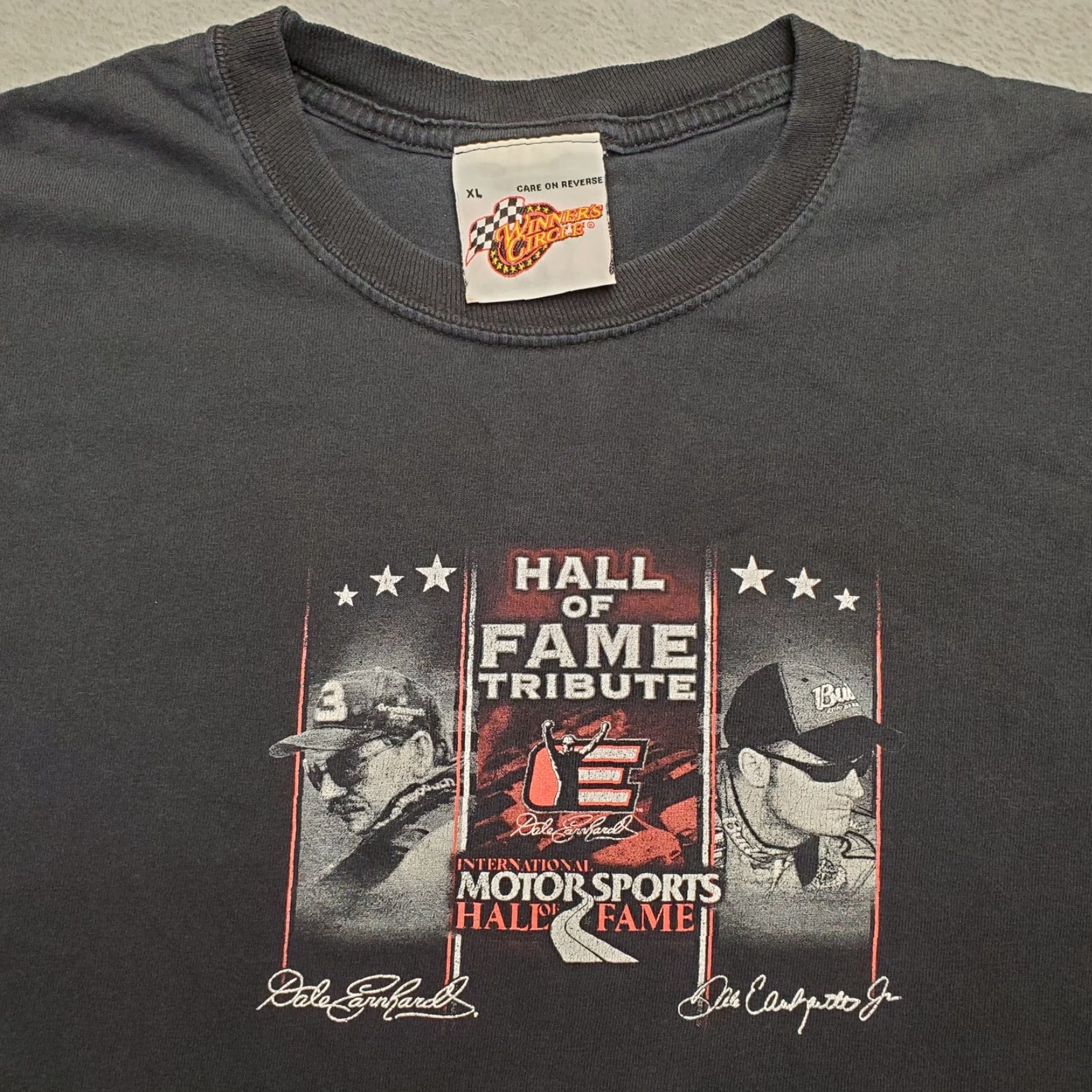NASCAR VINTAGE Dale Earnhardt Nascar Shirt Mens XL Black Hall of Fame Tribute Jr TEE Size US XL / EU 56 / 4 - 5 Thumbnail