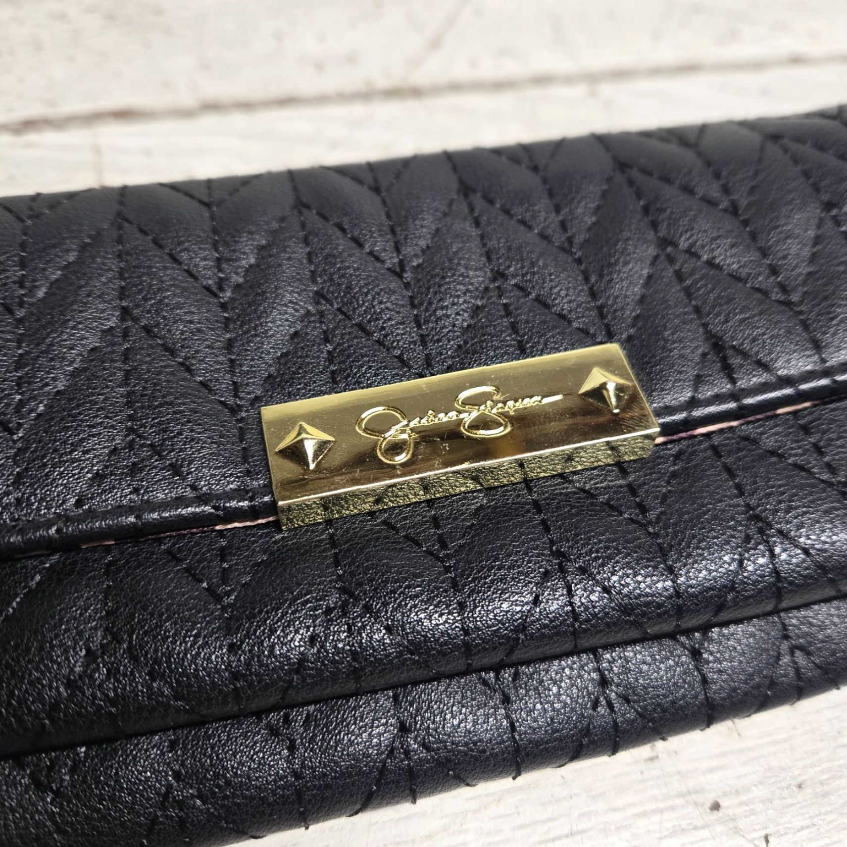 Jessica Simpson Jessica Simpson Wallet Black Faux Leather Snap Clutch Organizer One Size Women Wallet Size ONE SIZE - 2 Thumbnail