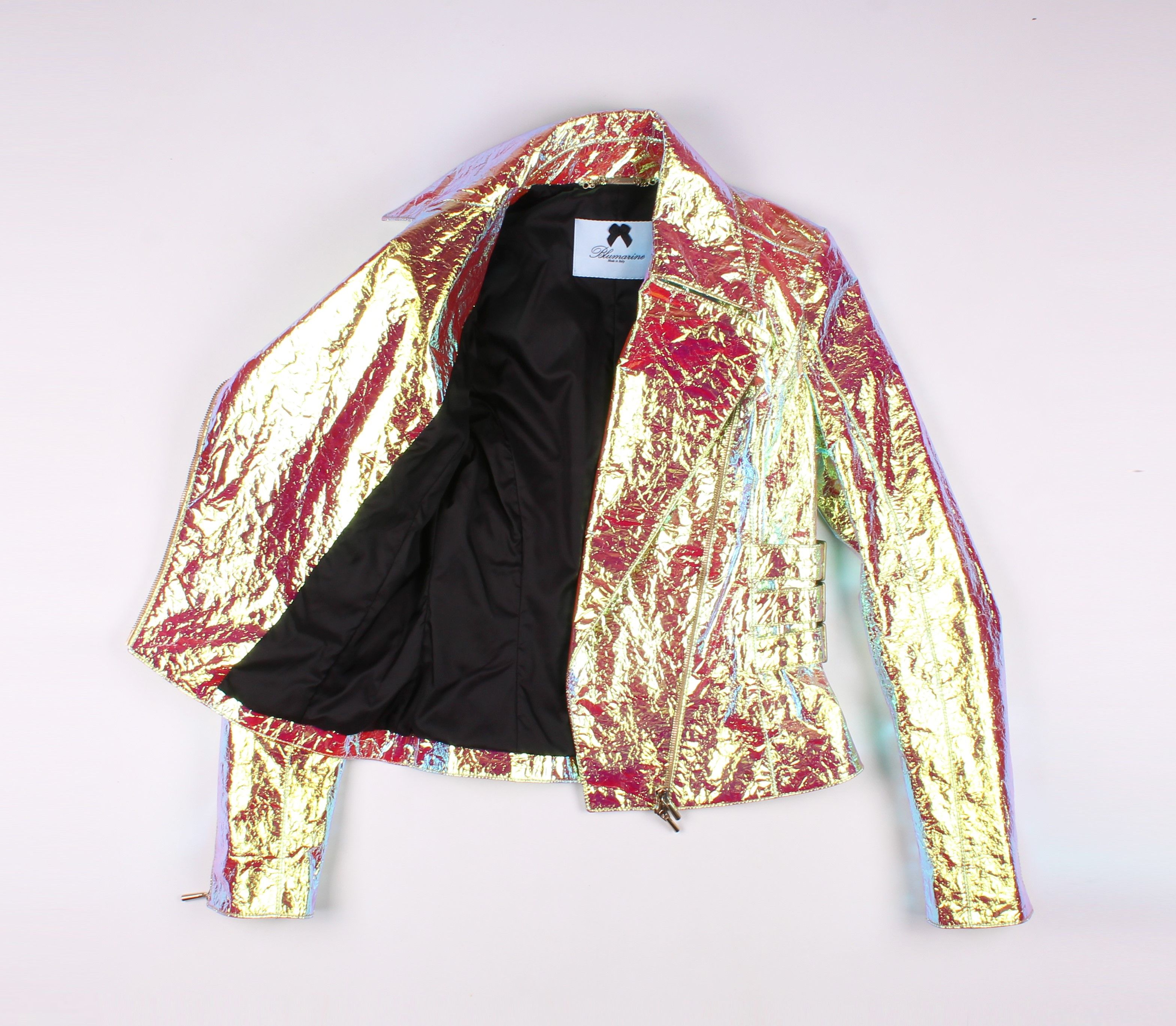 Blumarine Rare Blumarine FW 2012 Sparkle Runway Biker Jacket Size XS / US 0-2 / IT 36-38 - 6 Thumbnail