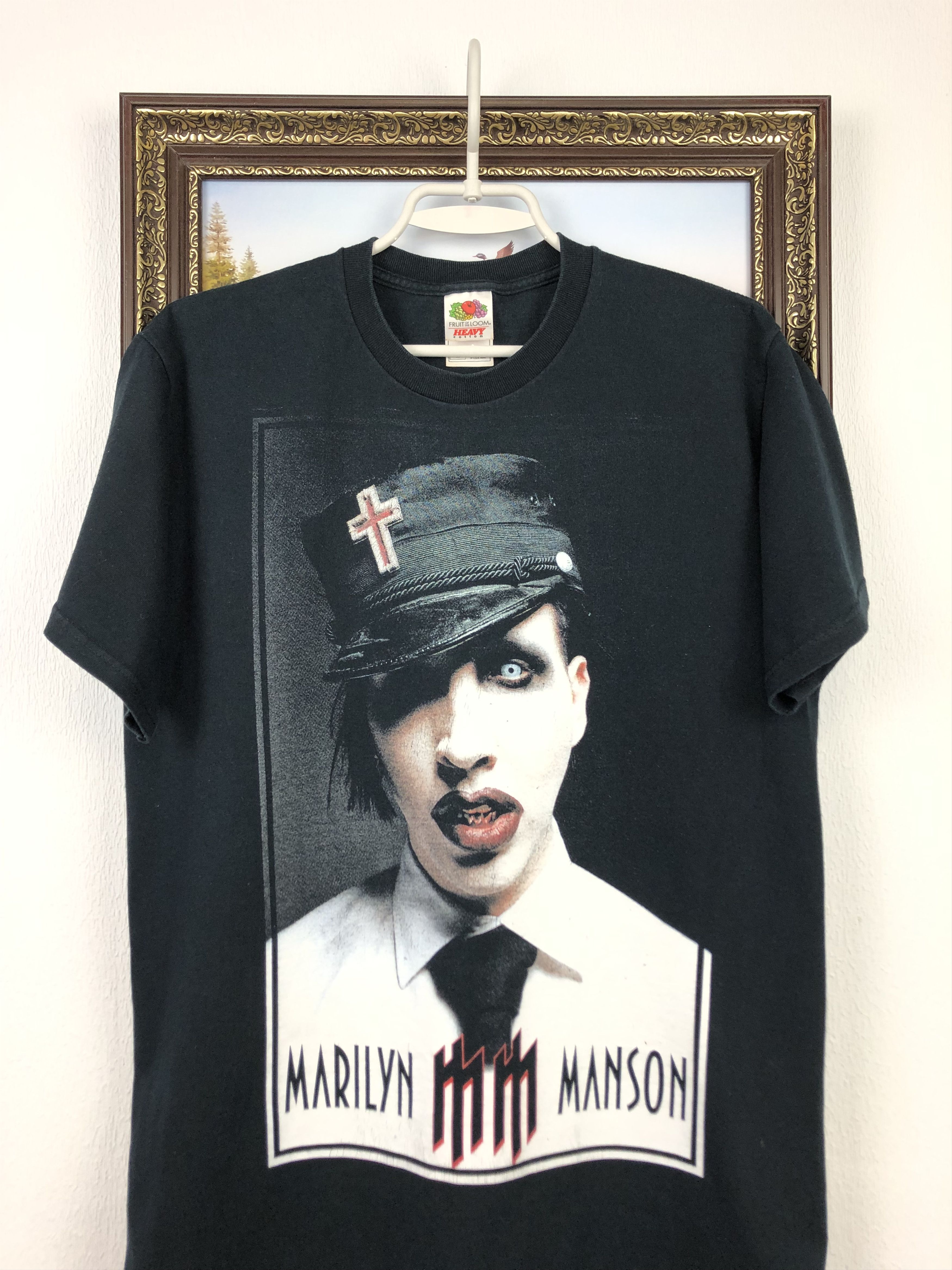 Band Tees Vintage Marilyn Manson Band Tee Shirt Over Print Metal Rock Size US M / EU 48-50 / 2 - 2 Thumbnail