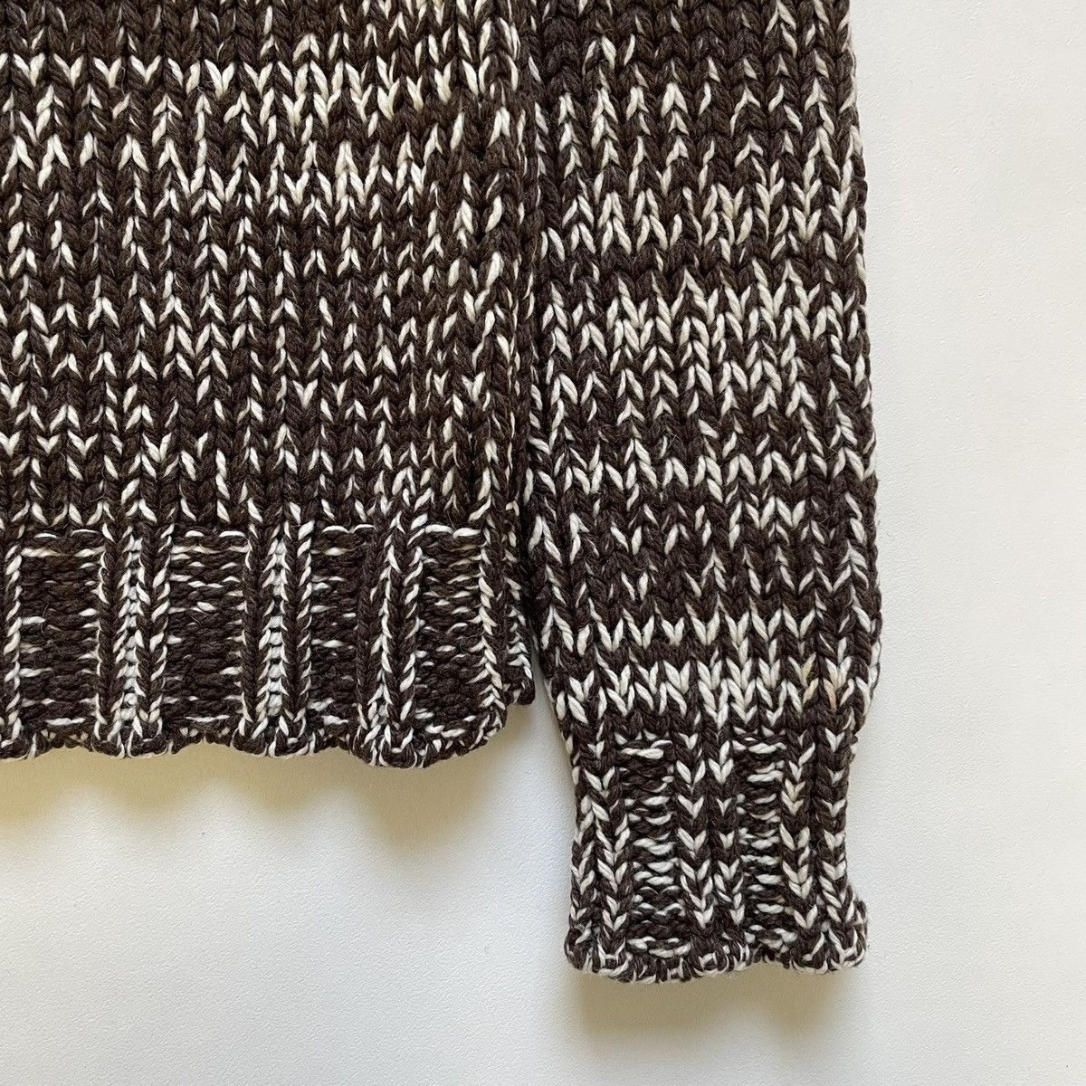 Dries Van Noten Early 2000s Brown/Cream Patterned Sweater Size US M / EU 48-50 / 2 - 9 Thumbnail
