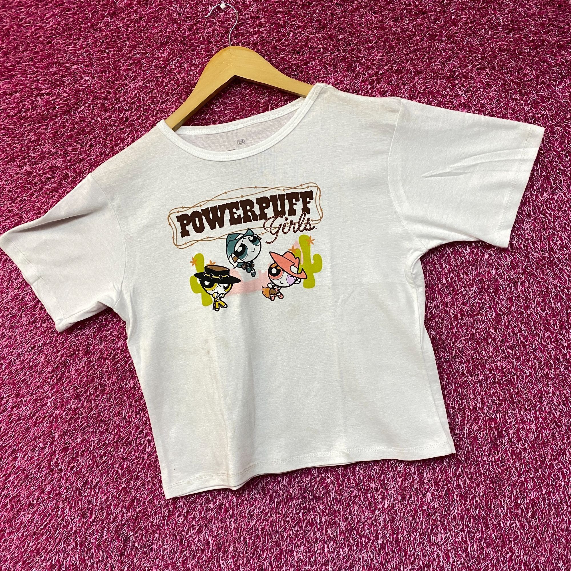 Anime The Powerpuff Girls Western Cowgirls Crop Top 2XL Size XXL / US 16-18 / IT 52-54 - 3 Thumbnail