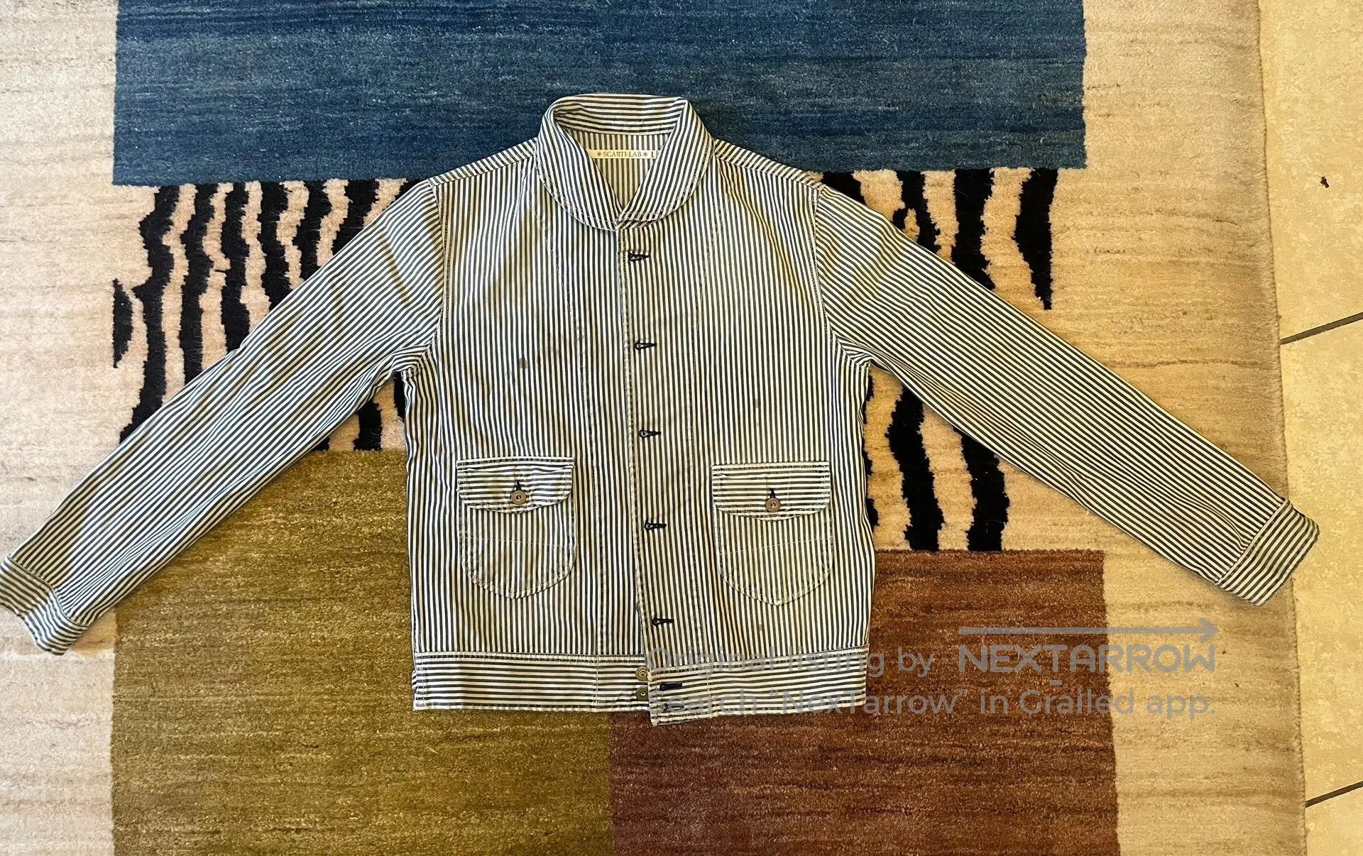 Scarti-Lab Scarti Lab Striped Distressed Jacket. Size US L / EU 52-54 / 3 - 1 Thumbnail