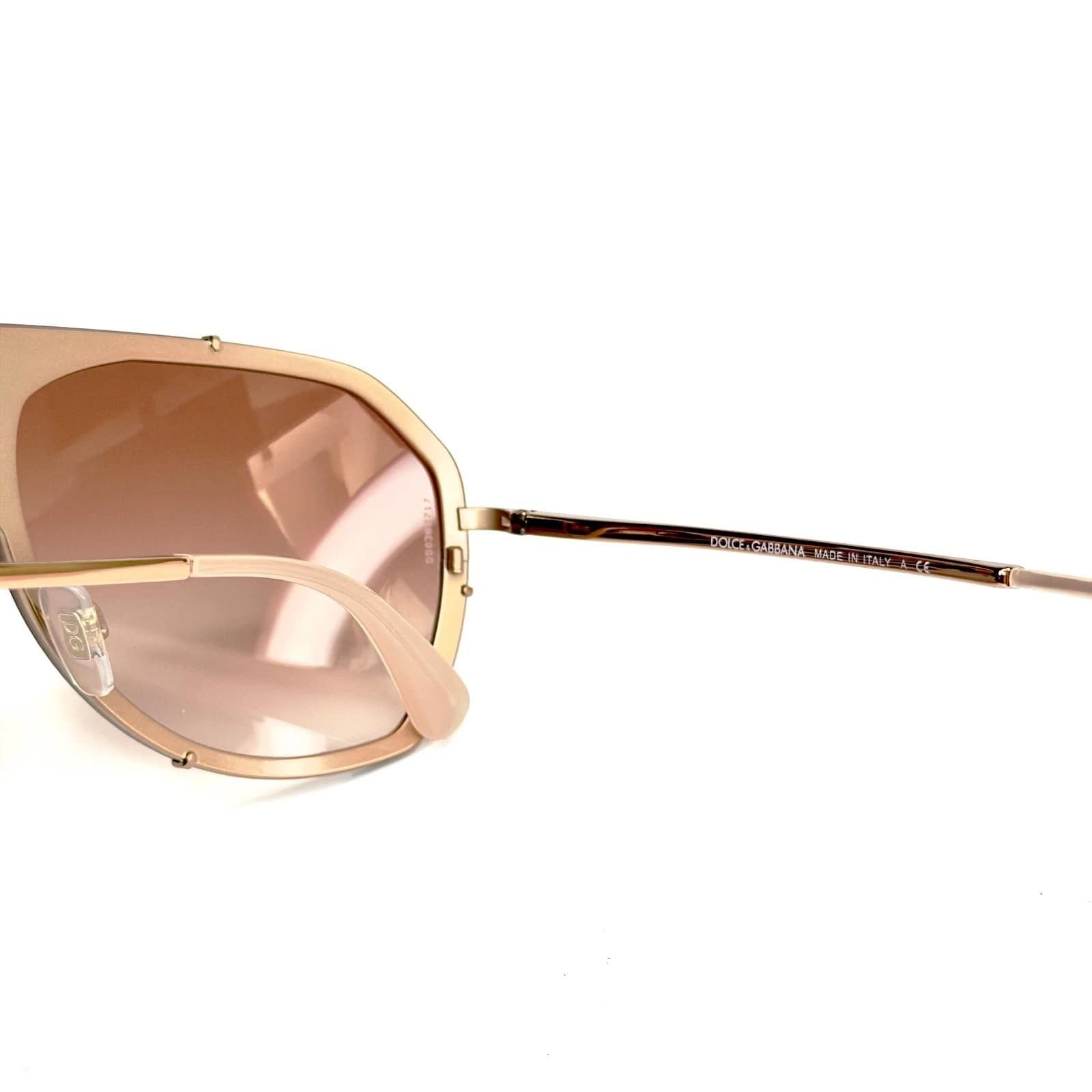 Dolce & Gabbana DOLCE & GABBANA DG2162 2162 Rose Gold Aviator Sunglasses Size ONE SIZE - 3 Thumbnail