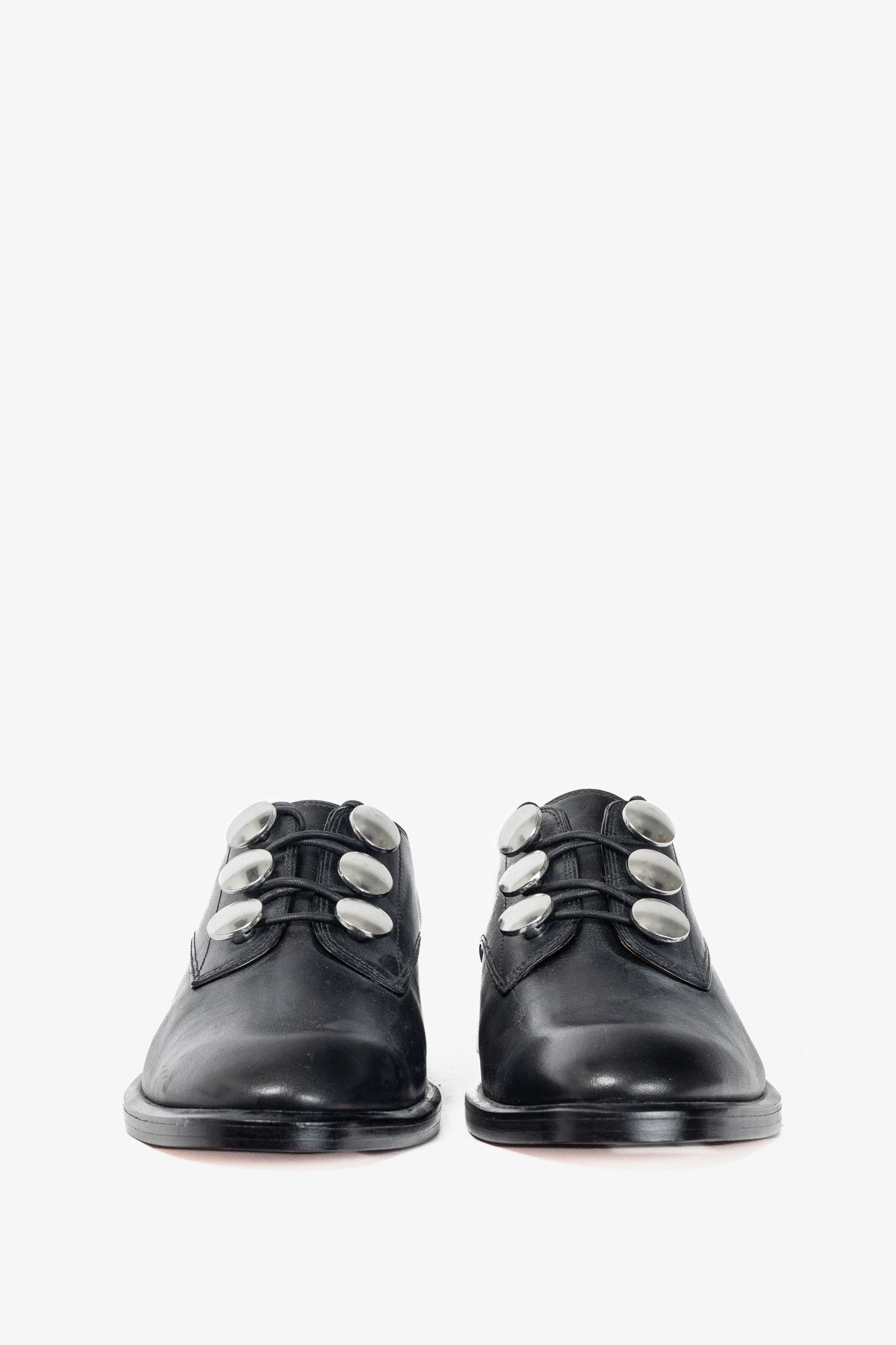 Alexander Wang Alexander Wang Matilda Black Leather Button Derbies Size US 6.5 / IT 36.5 - 2 Thumbnail