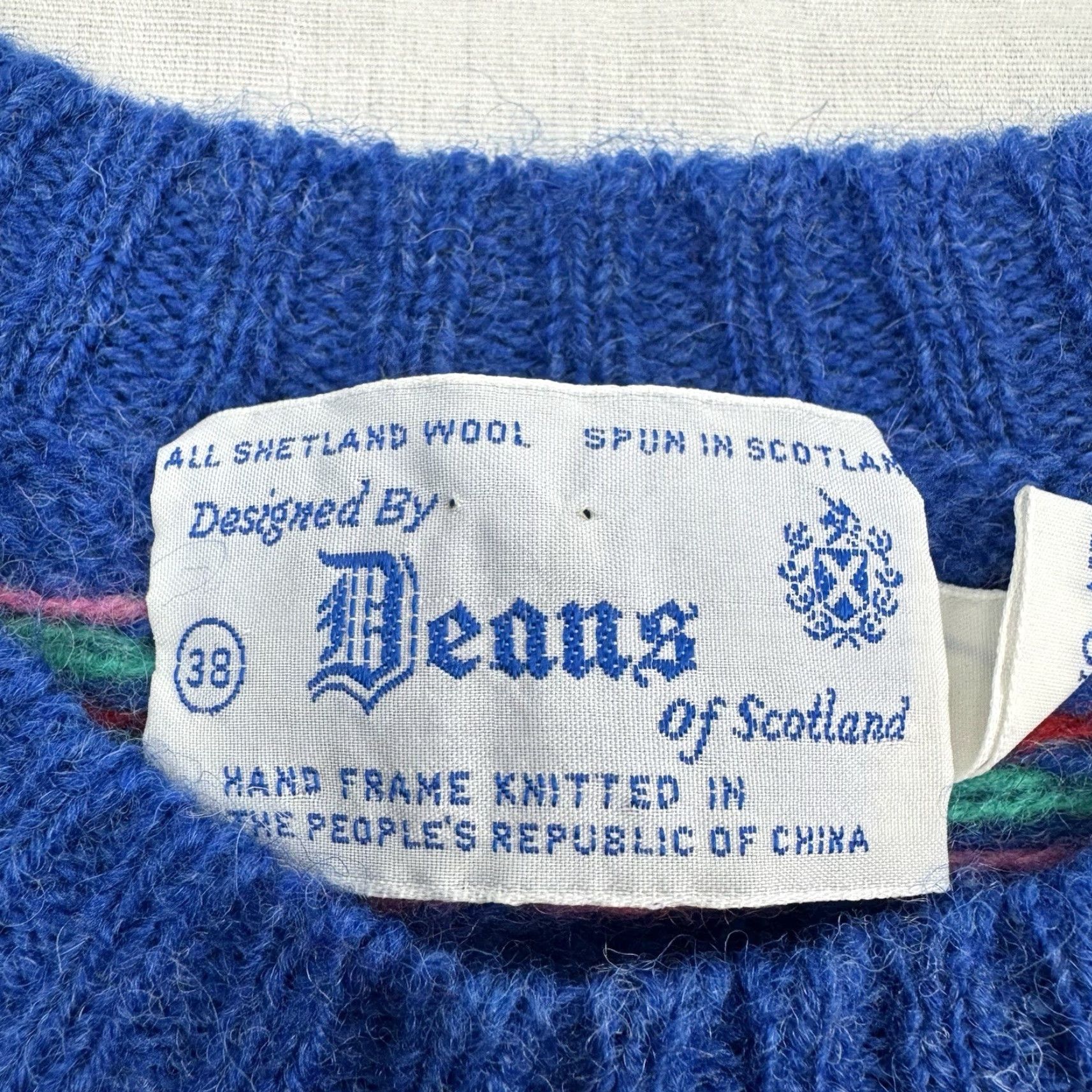 Vintage VINTAGE Deans Of Scotland Sweater Womens Small Blue 100% Wool Crew Neck Long Sleeve Pullover 80s 70s Classic Preppy 100% Wool Size S / US 4 / IT 40 - 4 Thumbnail