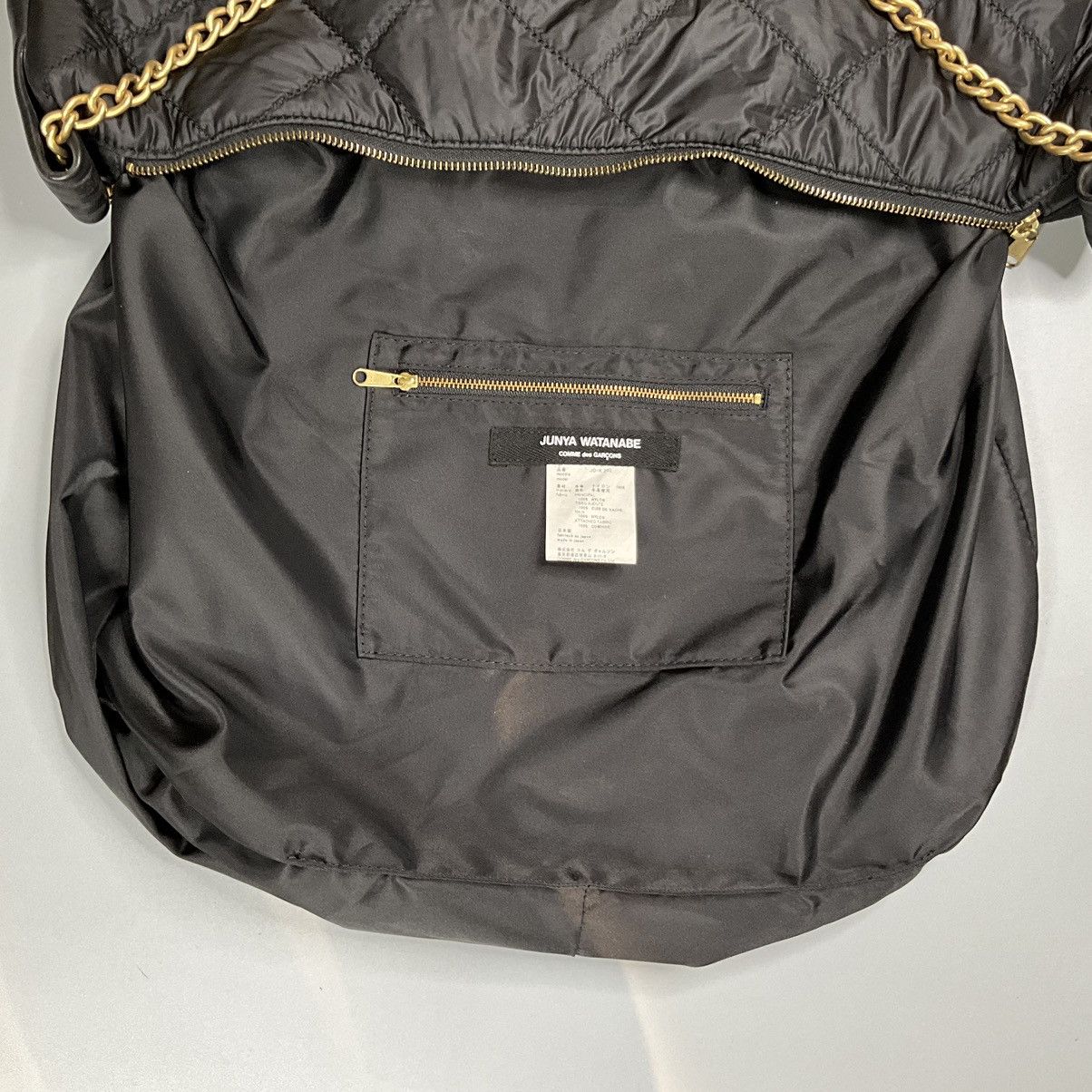 Comme des Garcons Junya Watanabe Quilted Nylon With Leather Trimmings Chainbag Size ONE SIZE - 14 Thumbnail