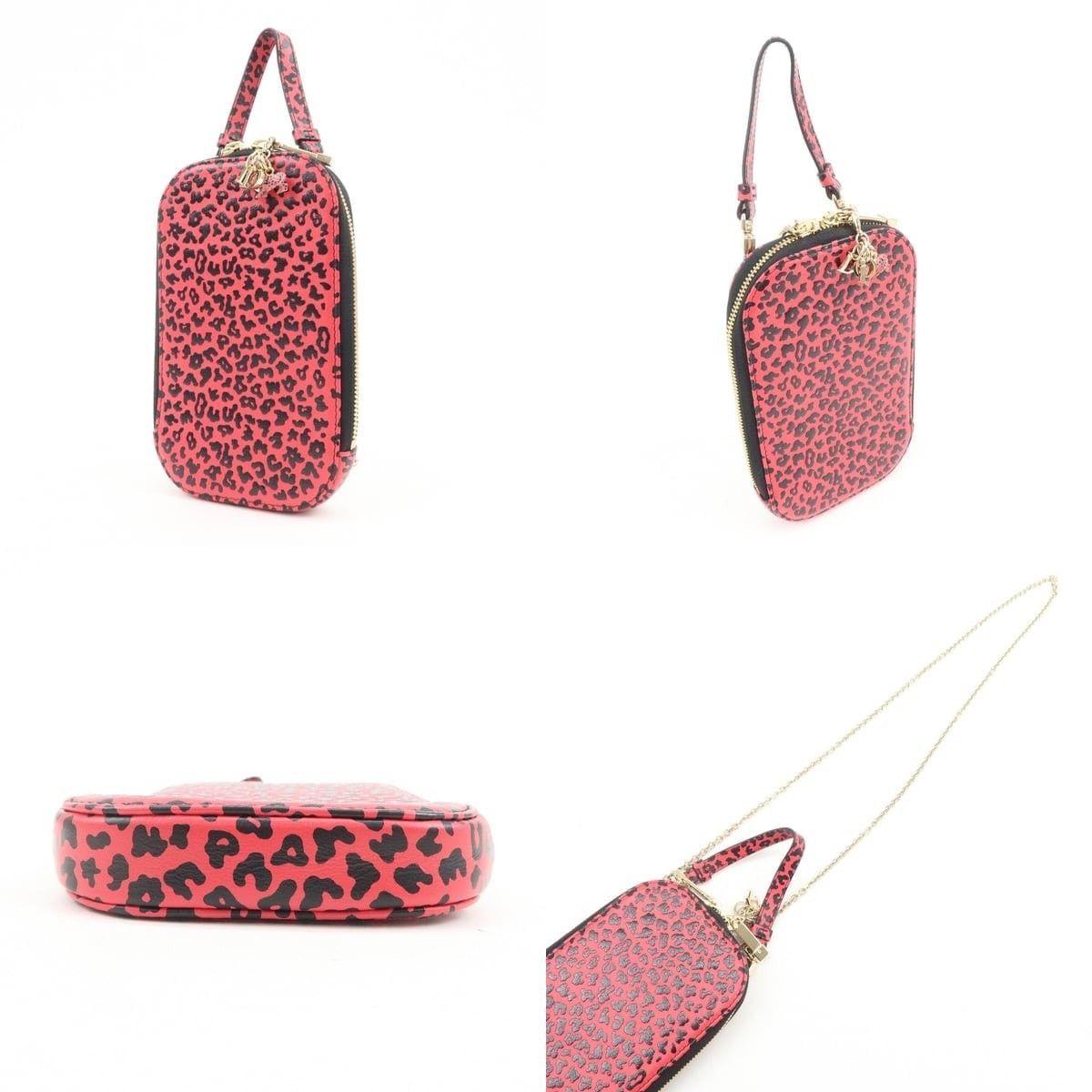 Christian Dior Monsieur Christian Dior Lady Dior Leopard Print Lambskin Phone Case Size ONE SIZE - 3 Thumbnail