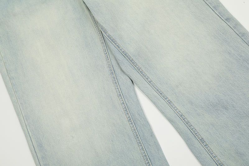 Japanese Brand American retro loose straight washed wide-leg jeans Size US 32 / EU 48 - 5 Thumbnail